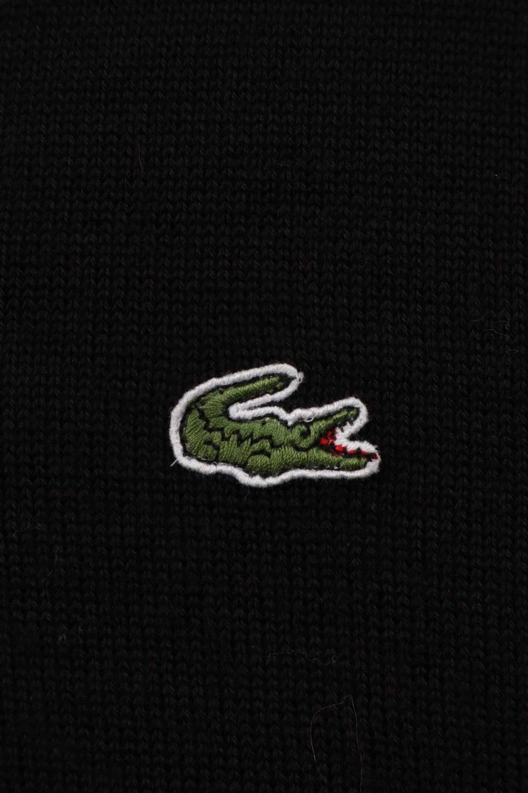 Lacoste Lacoste V-Neck Pure New Wool Black Knit Sweater Size US XL / EU 56 / 4 - 3 Thumbnail