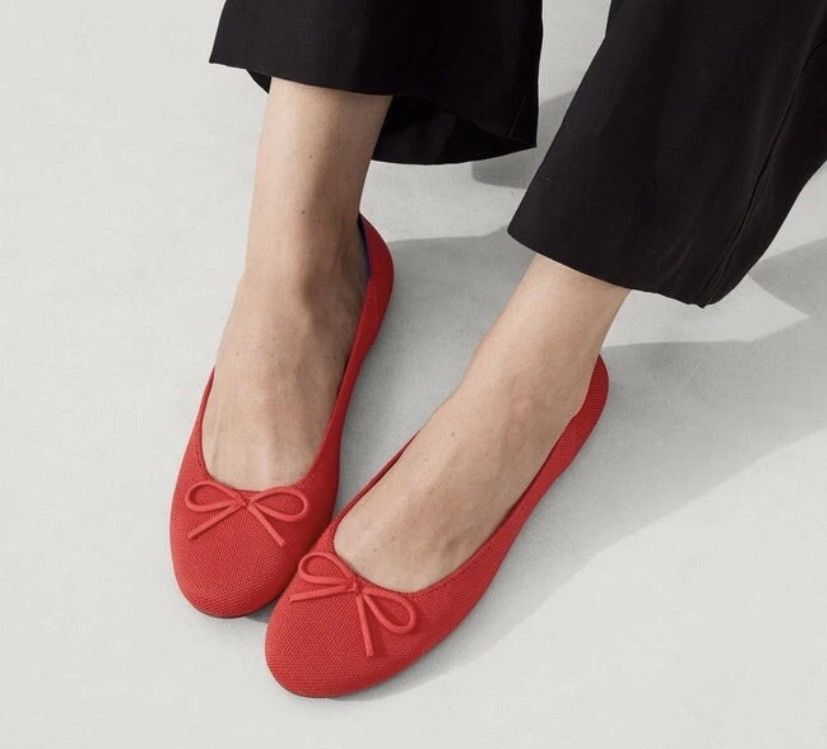 Rothy's Rothy’s The Ballet Bow Flat Glamour Red In Love Insole 9 NEW Size US 9 / IT 39 - 4 Thumbnail