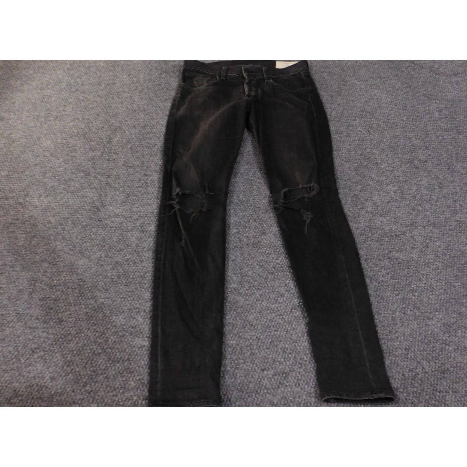Rag & Bone rag & bone Jeans Mens 33 Black Skinny Distressed Ripped Knees M124XK302RWH Jeans Mens 33 Black Distressed Skinny Rock Wholes 34 Inseam Size US 33 - 2 Thumbnail