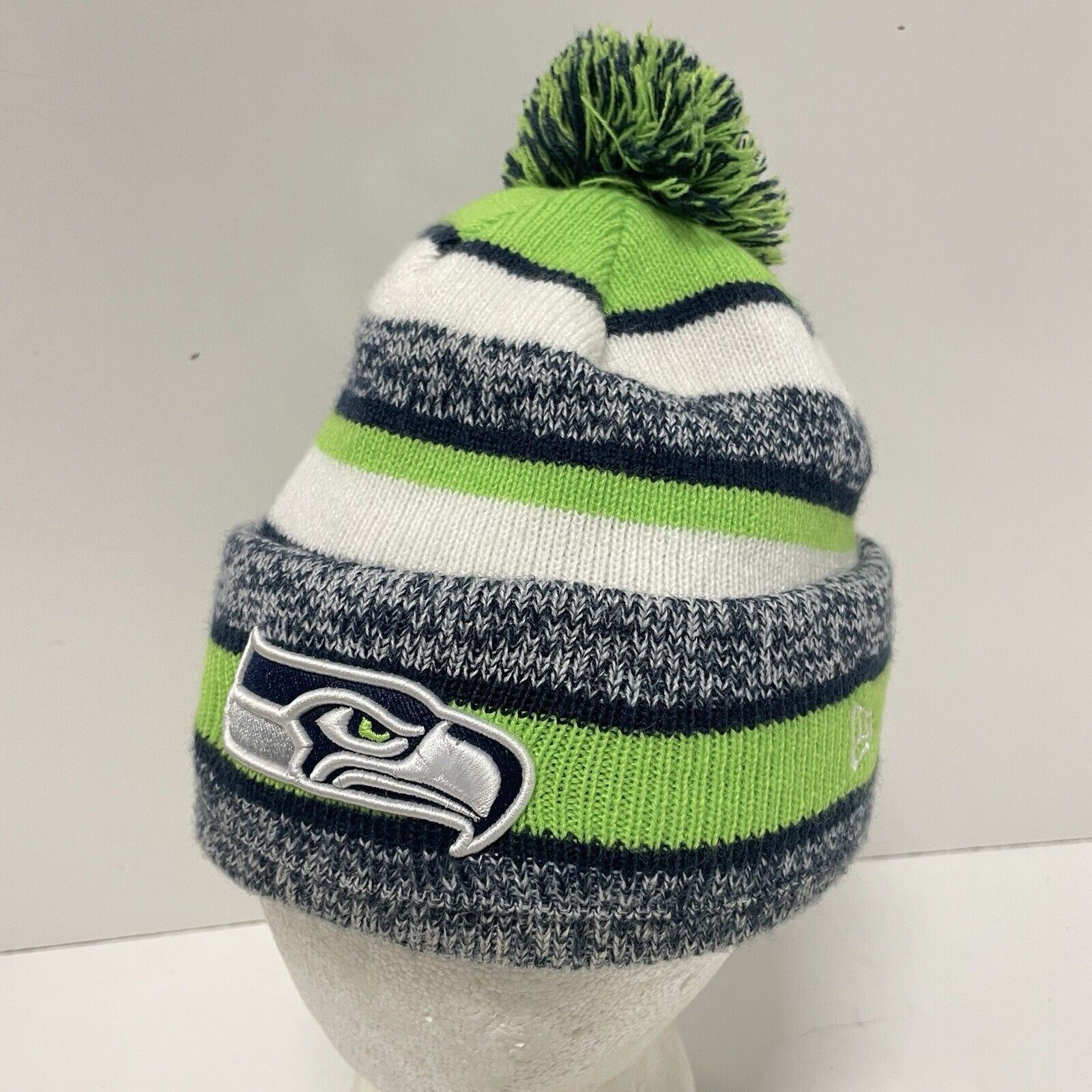 New Era New Era SEATTLE SEAHAWKS Sport Knit Sideline Pom Hat Beanie Size ONE SIZE - 1 Thumbnail