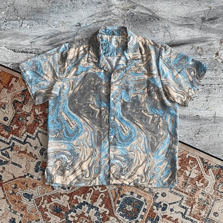 Vintage Pattern Water-Cloud Hawaian Shirt Size US L / EU 52-54 / 3 - 1 Thumbnail