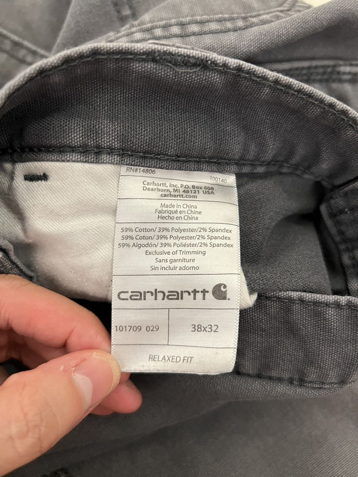 Carhartt Carhartt Relaxed Fit Staight Cargo Black (W38XL32) Size US 38 / EU 54 - 12 Thumbnail
