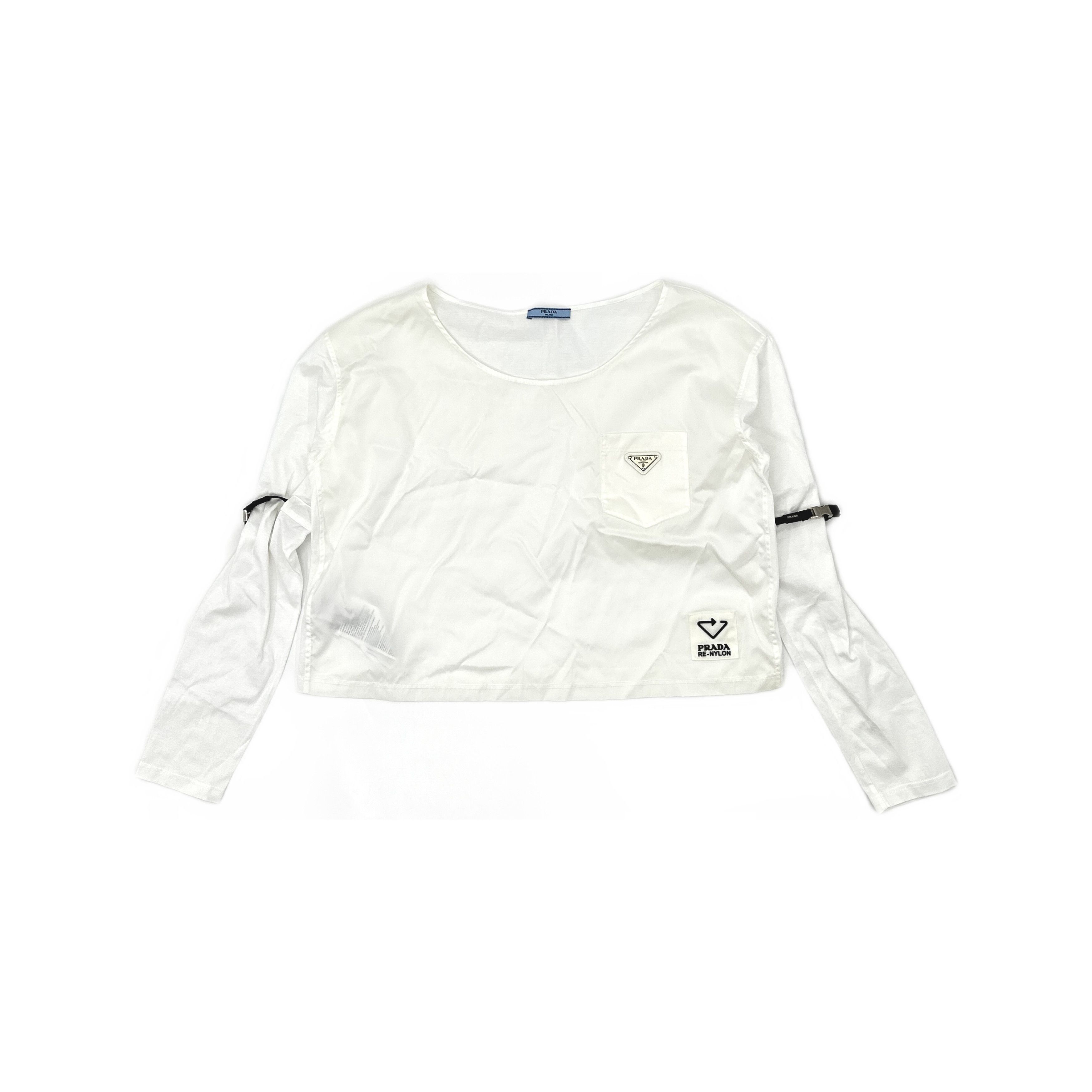 Prada Prada Logo Patch Long Sleeve Top Size S Size S / US 4 / IT 40 - 1 Thumbnail