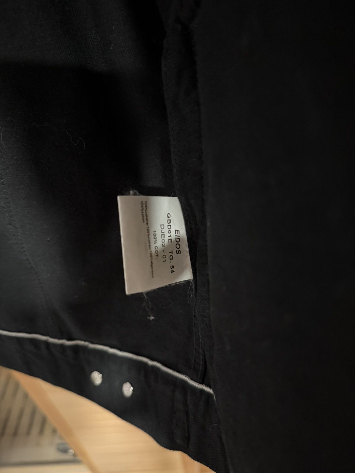 Eidos Napoli Classic Black Denim Jacket EIDOS Size US XL / EU 56 / 4 - 3 Thumbnail