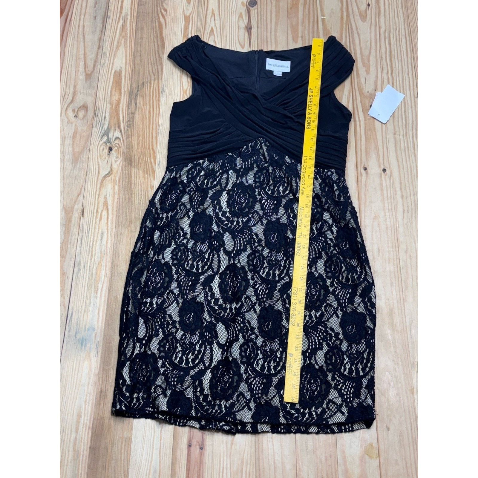 Other David's Bridal Sleeveless Black Lace Beaded Dress Size 16 Size XXL / US 16-18 / IT 52-54 - 8 Thumbnail