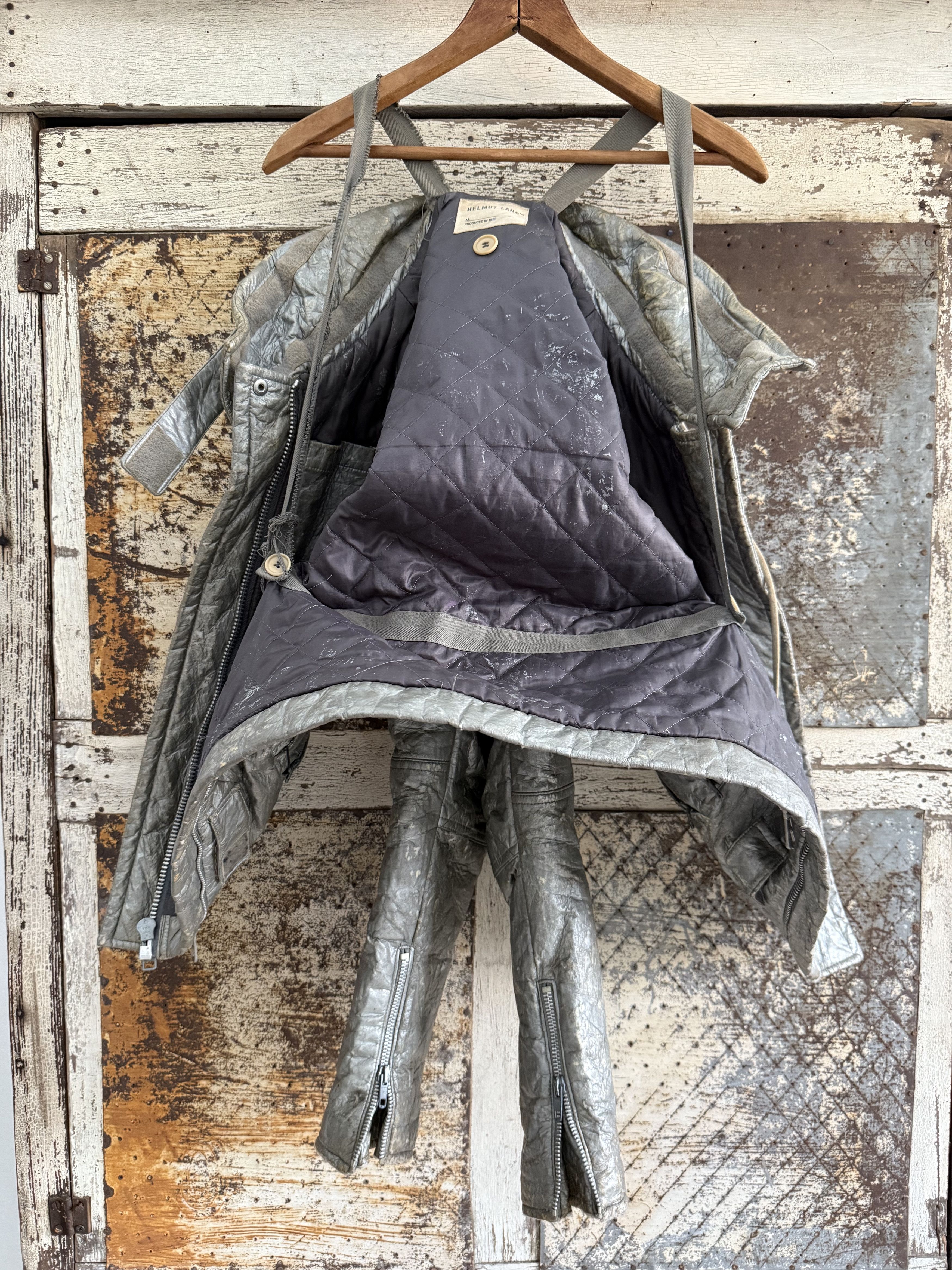 Helmut Lang 1999 Helmut Lang Astro Biker Jacket & Pants Set Size US S / EU 44-46 / 1 - 9 Thumbnail