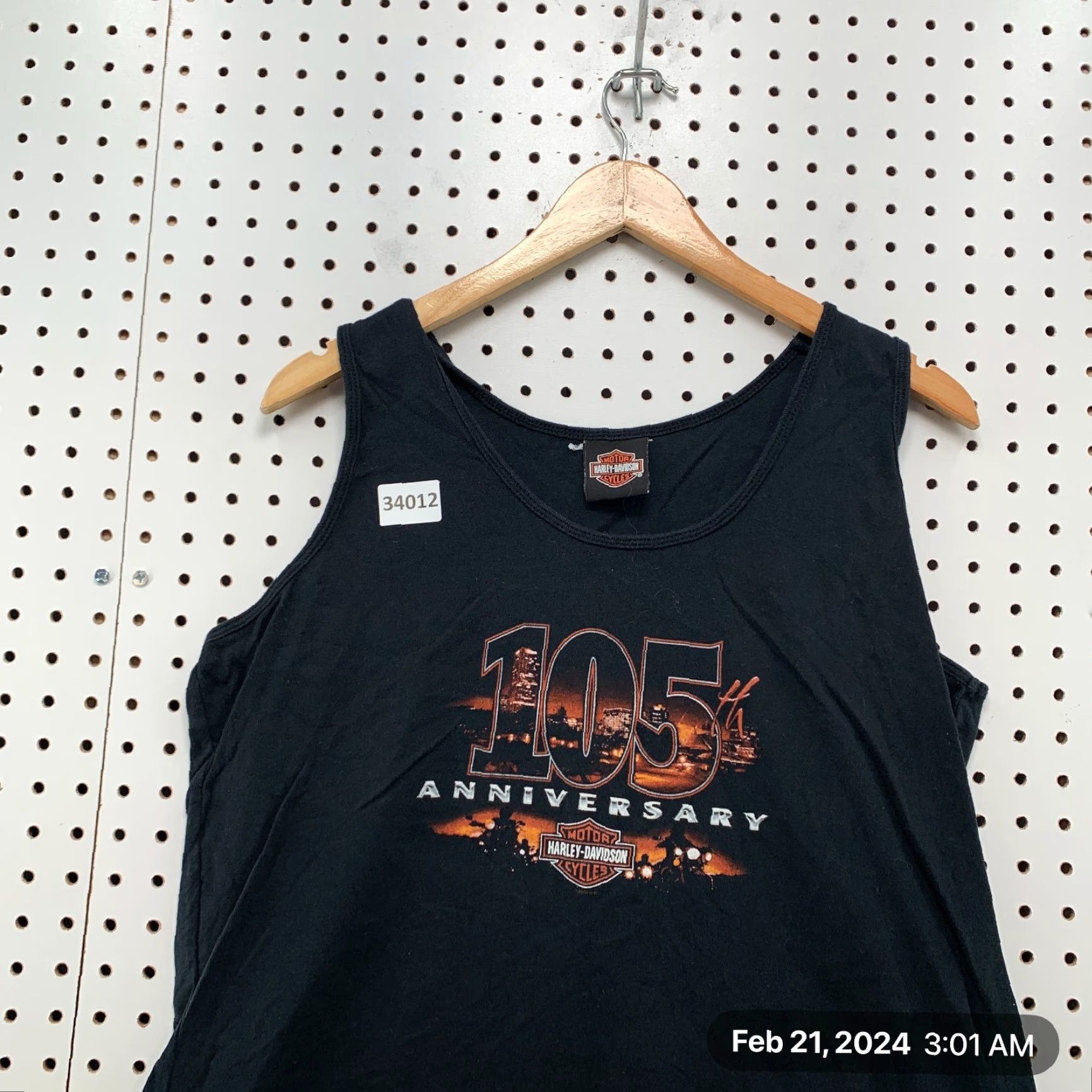 Harley Davidson VINTAGE Harley-Davidson Tank Top Womens L Black Motorcycle 18.5x25 Wisconsin Large Tank Top Sleeveless Round Neck Women Harley-Davidson Size L / US 10 / IT 46 - 5 Thumbnail