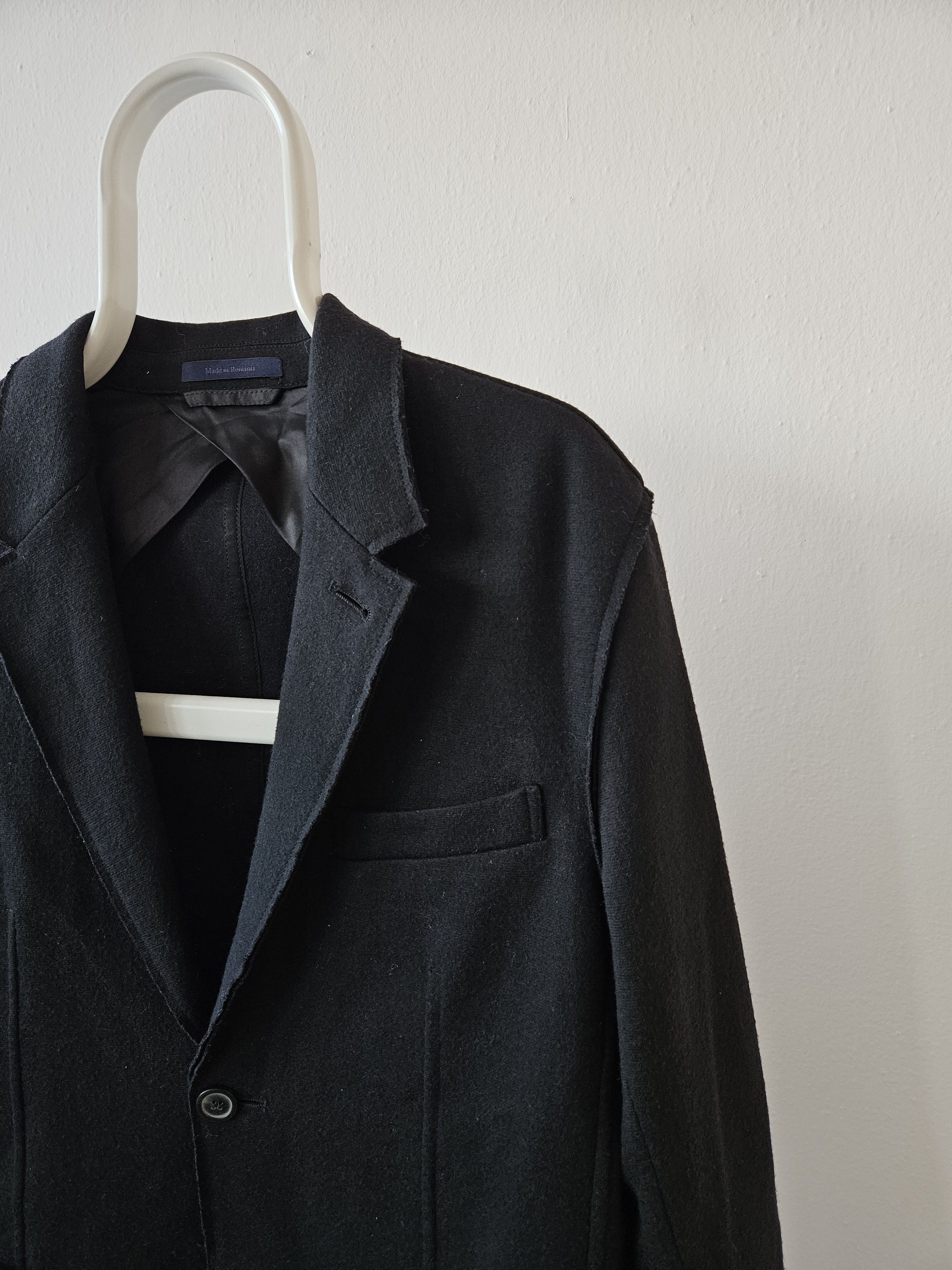 Lanvin Lanvin quarter-lined wool raw edge blazer Size 48R - 4 Thumbnail