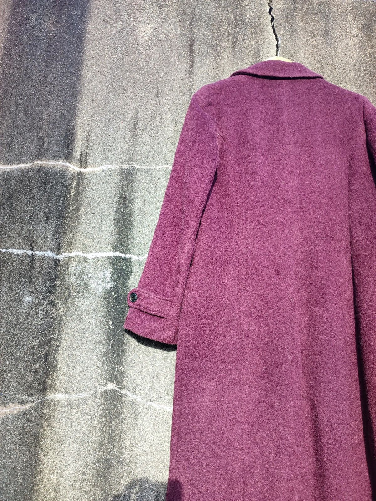 Issey Miyake I.S. sunao kuwahara Plum Wool Long Coat Avant-Garde Japanese Size S / US 4 / IT 40 - 10 Thumbnail