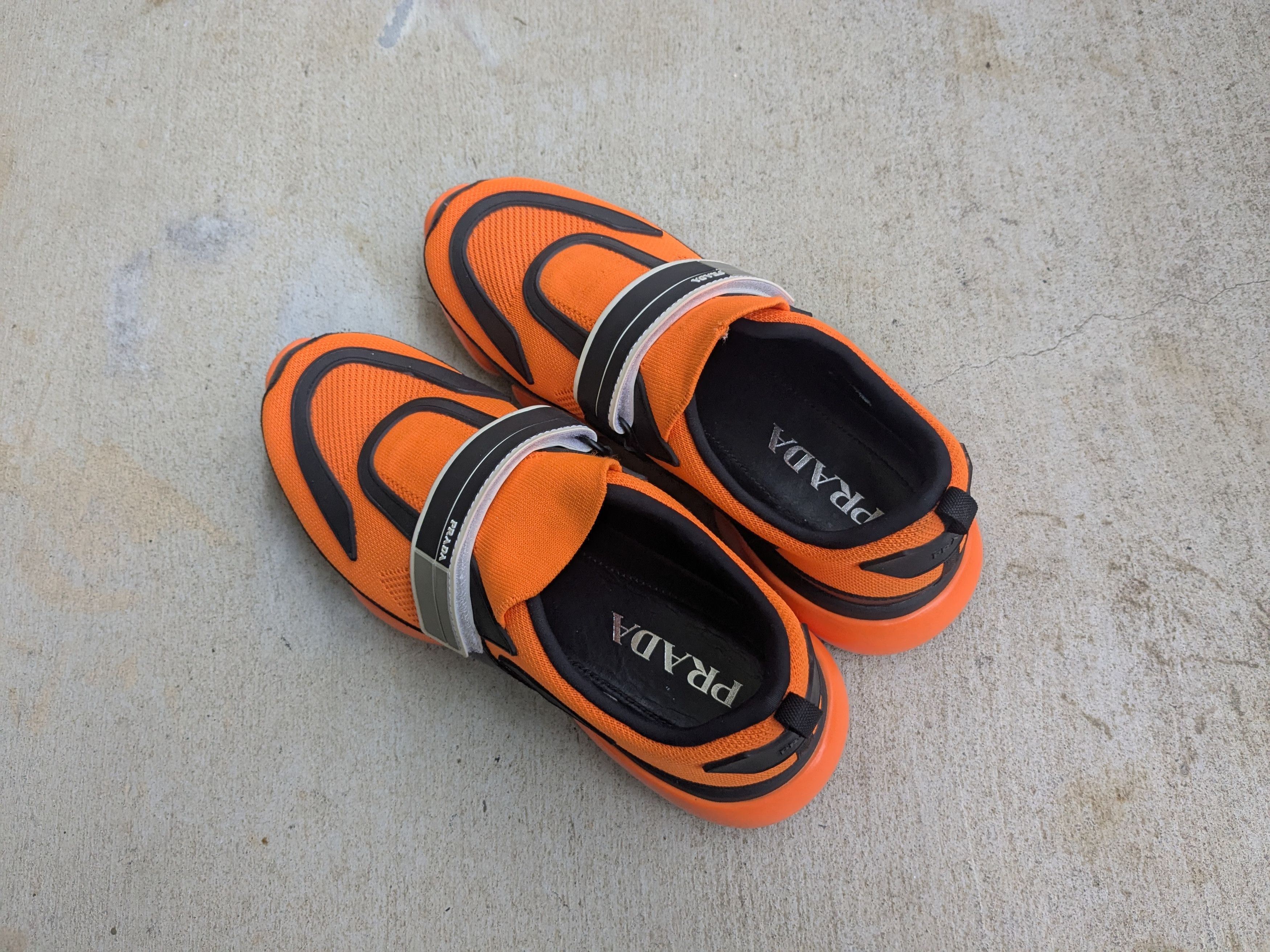 Prada Prada Cloudbust Sneakers Orange Black 7 Leather Size US 7 / EU 40 - 9 Thumbnail