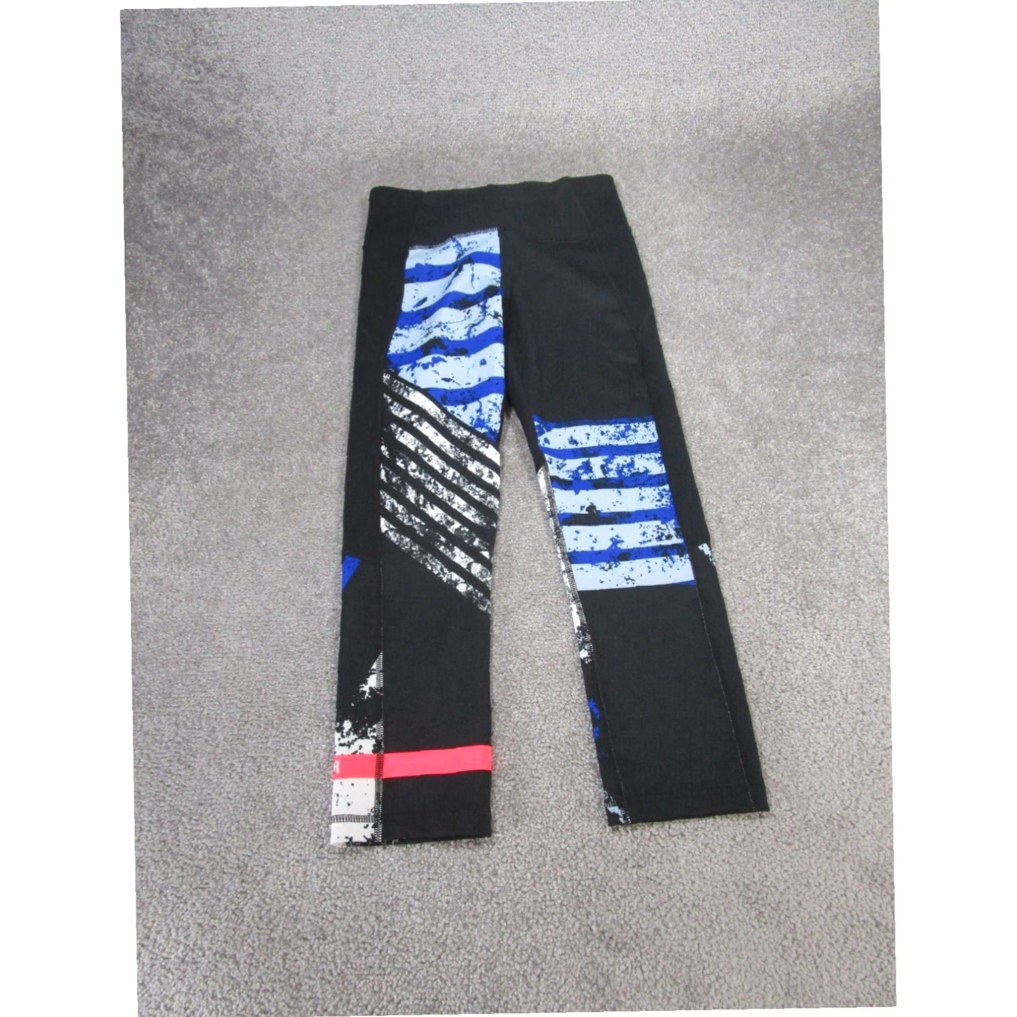 Under Armour Under Armour Womens Small Heatgear Leggings Black Blue Compression Crop Athleisure Leggings Size 28" / US 6 / IT 42 - 1 Thumbnail