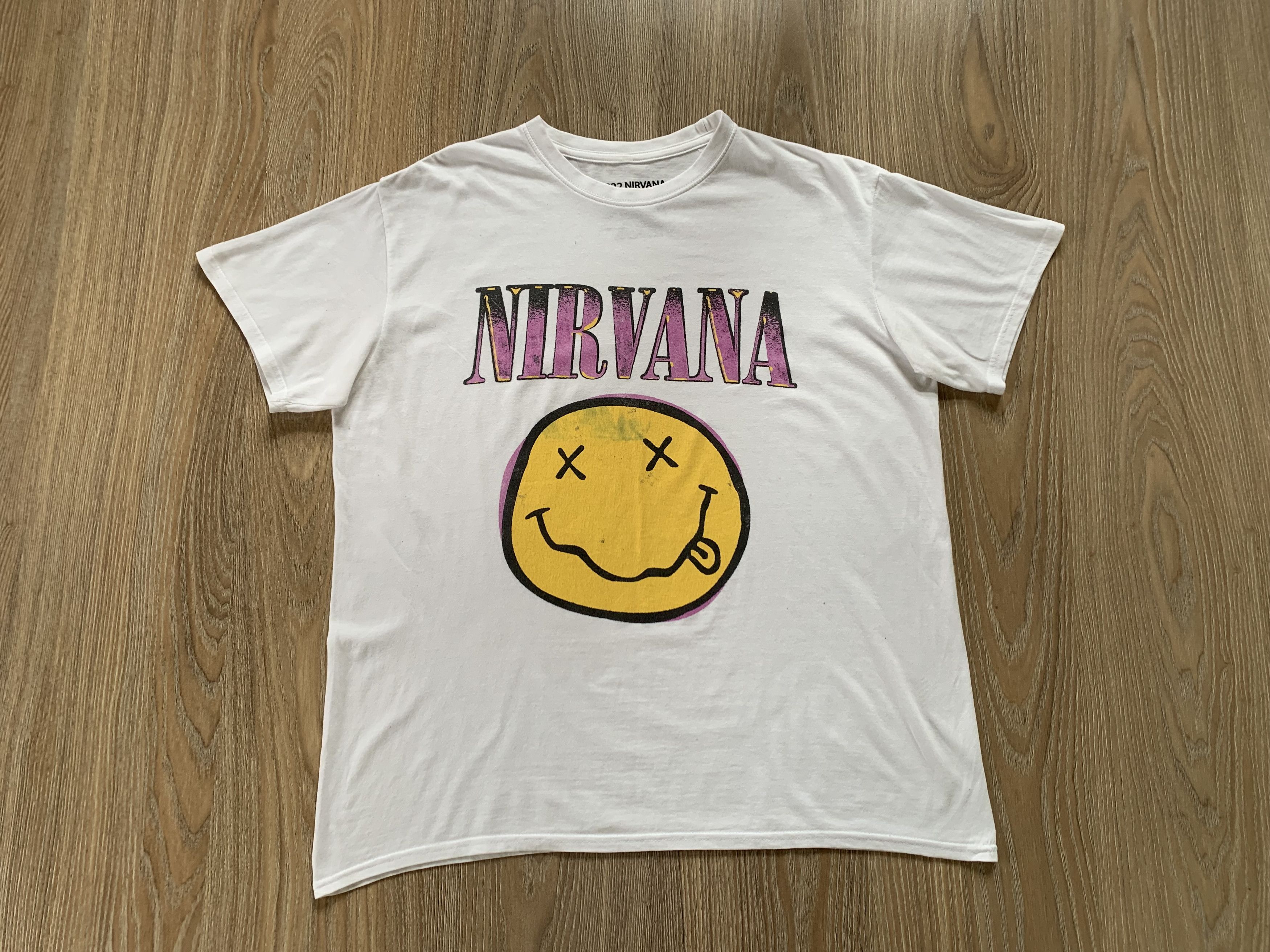 Band Tees × Nirvana Nirvana Logo Cotton White Printed T Shirt 2022 Size US M / EU 48-50 / 2 - 2 Thumbnail
