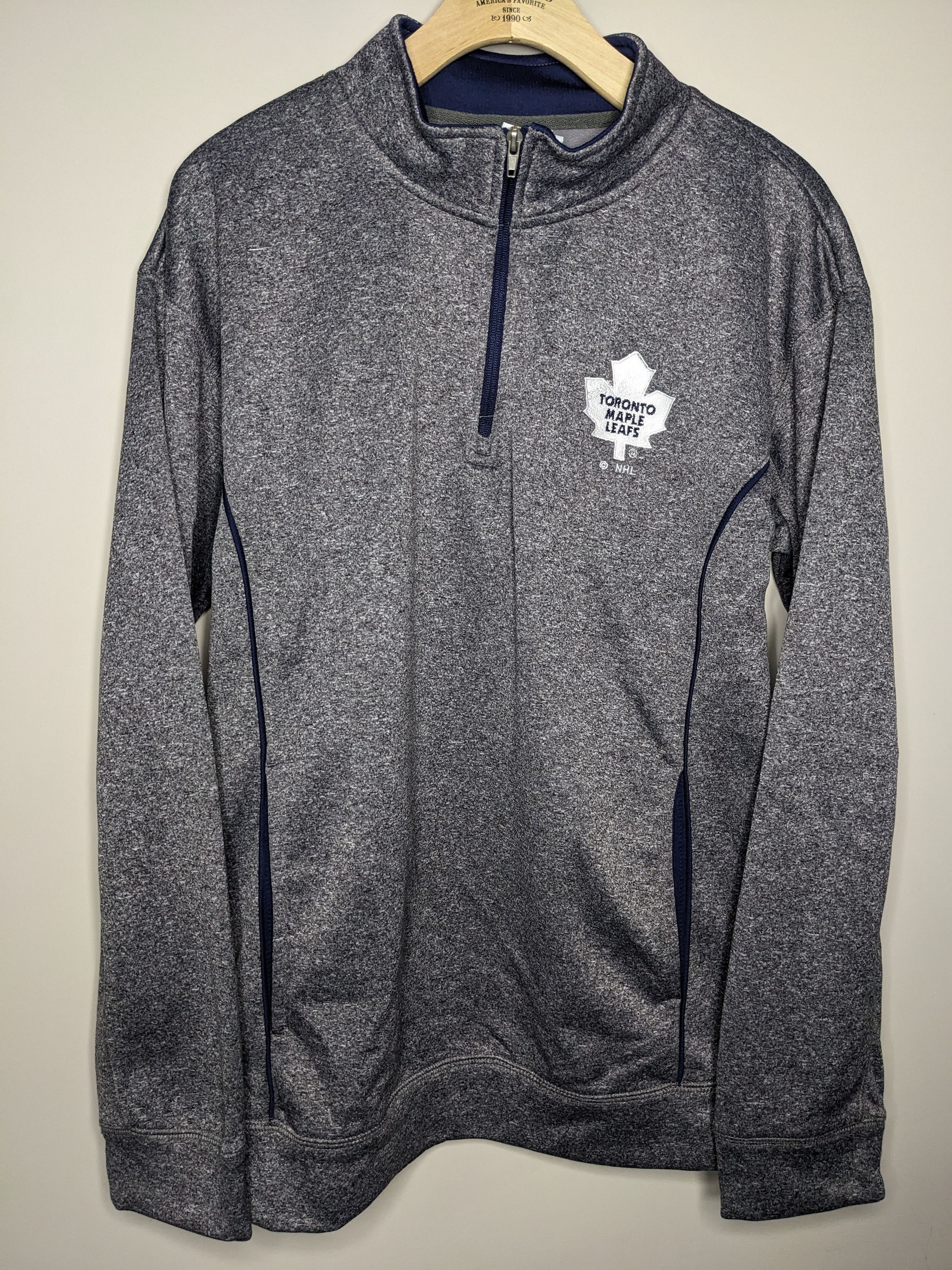 NHL VTG Toronto Maple Leafs Quarter Zip Sweater Medium Y2K NHL Size US M / EU 48-50 / 2 - 1 Thumbnail