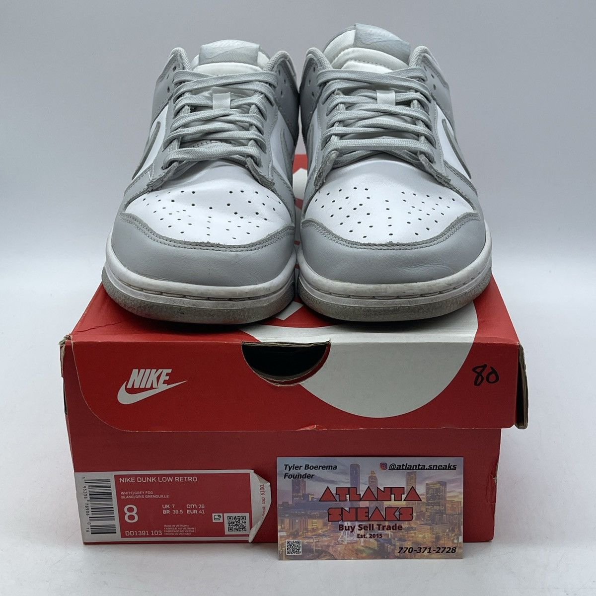 Nike Dunk low grey fog Size US 8 / EU 41 - 2 Thumbnail