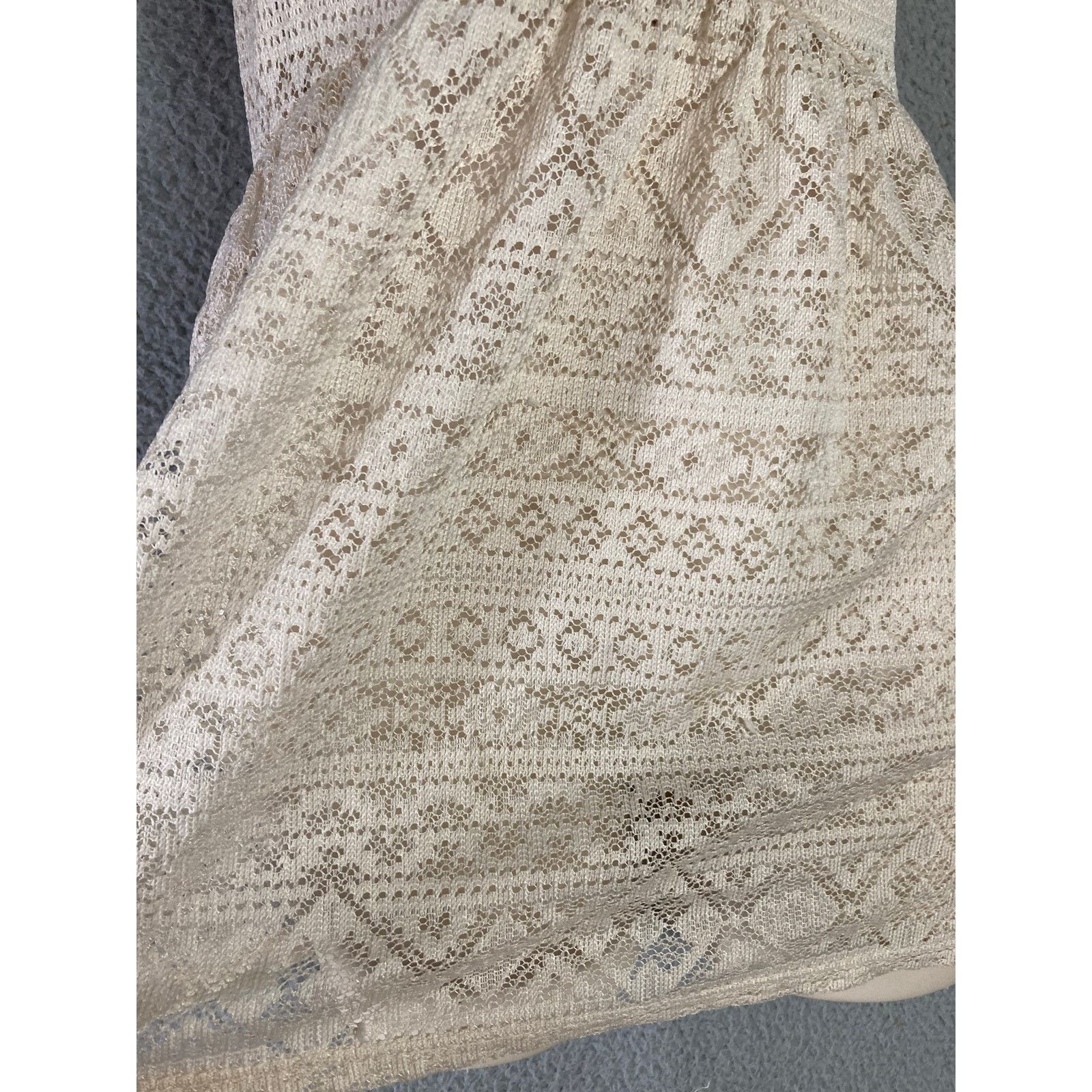 Kirra Kirra Women's XS White Crochet Sleeveless Short Summer Dress Size XS / US 0-2 / IT 36-38 - 8 Thumbnail