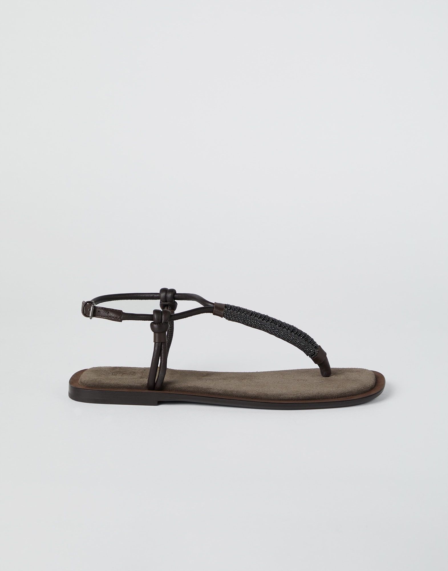 Brunello Cucinelli o1w1db10825 Pair Of Sandals With Heels in Medium Brown Size US 6 / IT 36 - 4 Thumbnail