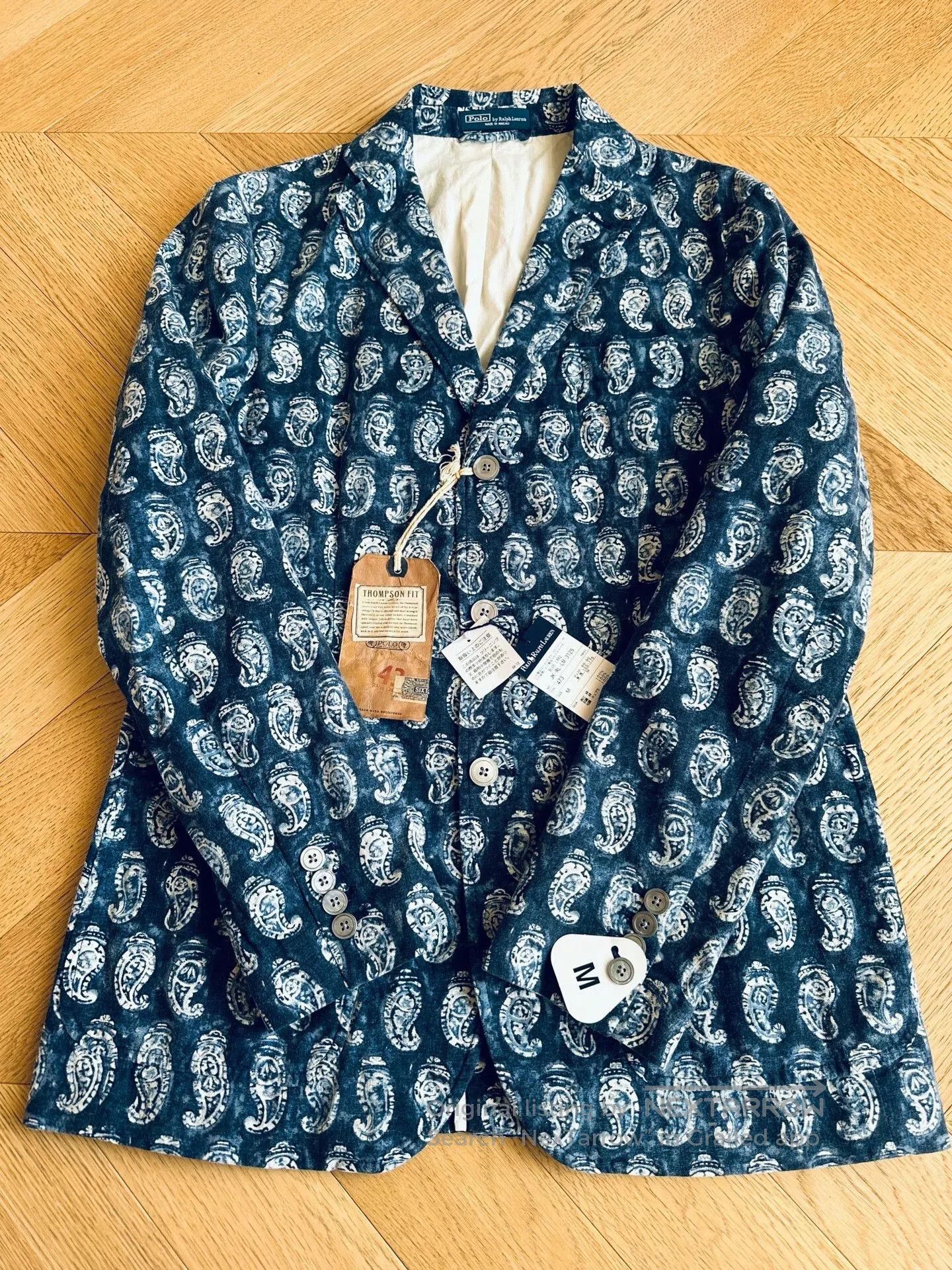 RLX Ralph Lauren Vintage Blue Dyed Polo Suit Jacket. Size US M / EU 48-50 / 2 - 4 Thumbnail