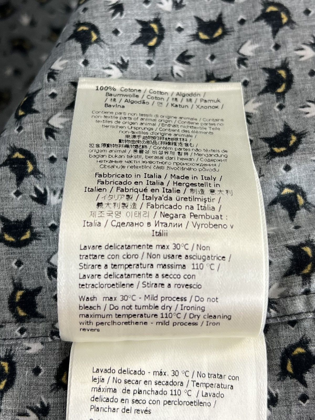 Fendi FENDI ROMA Shirt Button Up Monogram Monster Cat Eyes Pattern Size US S / EU 44-46 / 1 - 16 Thumbnail
