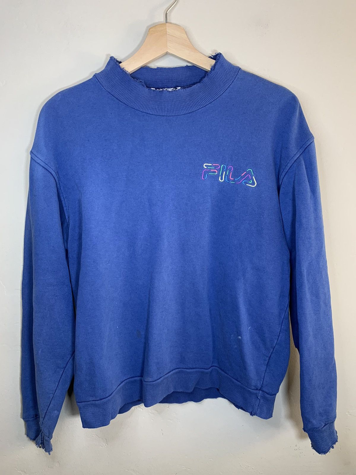Designer × Fila × Vintage RARE* Vintage FILA Italy Made Distressed Crewneck Sweatshirt Size US S / EU 44-46 / 1 - 1 Thumbnail
