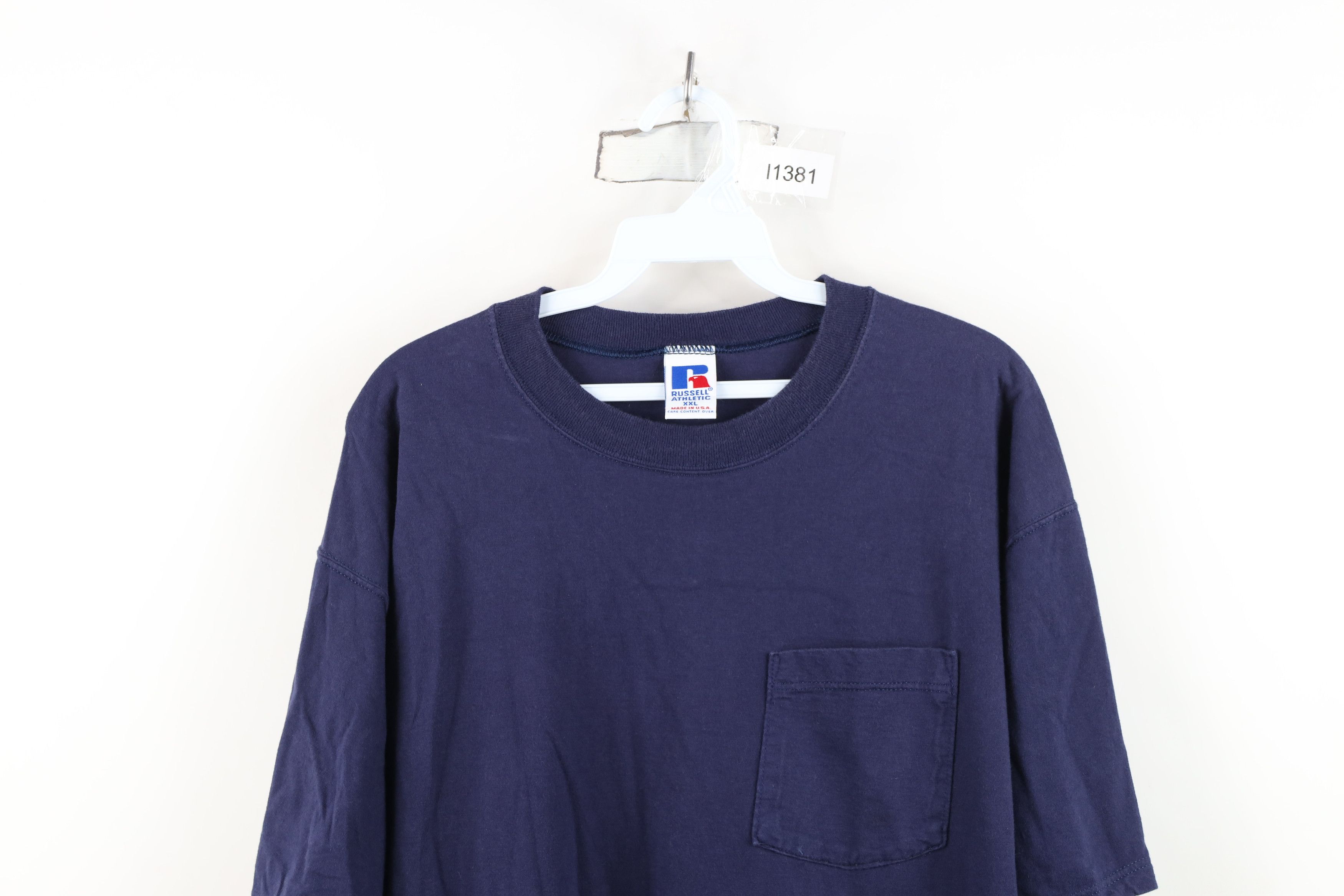 Russell Athletic Vintage 90s Russell Athletic Cotton Pocket T-Shirt USA Size US XXL / EU 58 / 5 - 2 Thumbnail