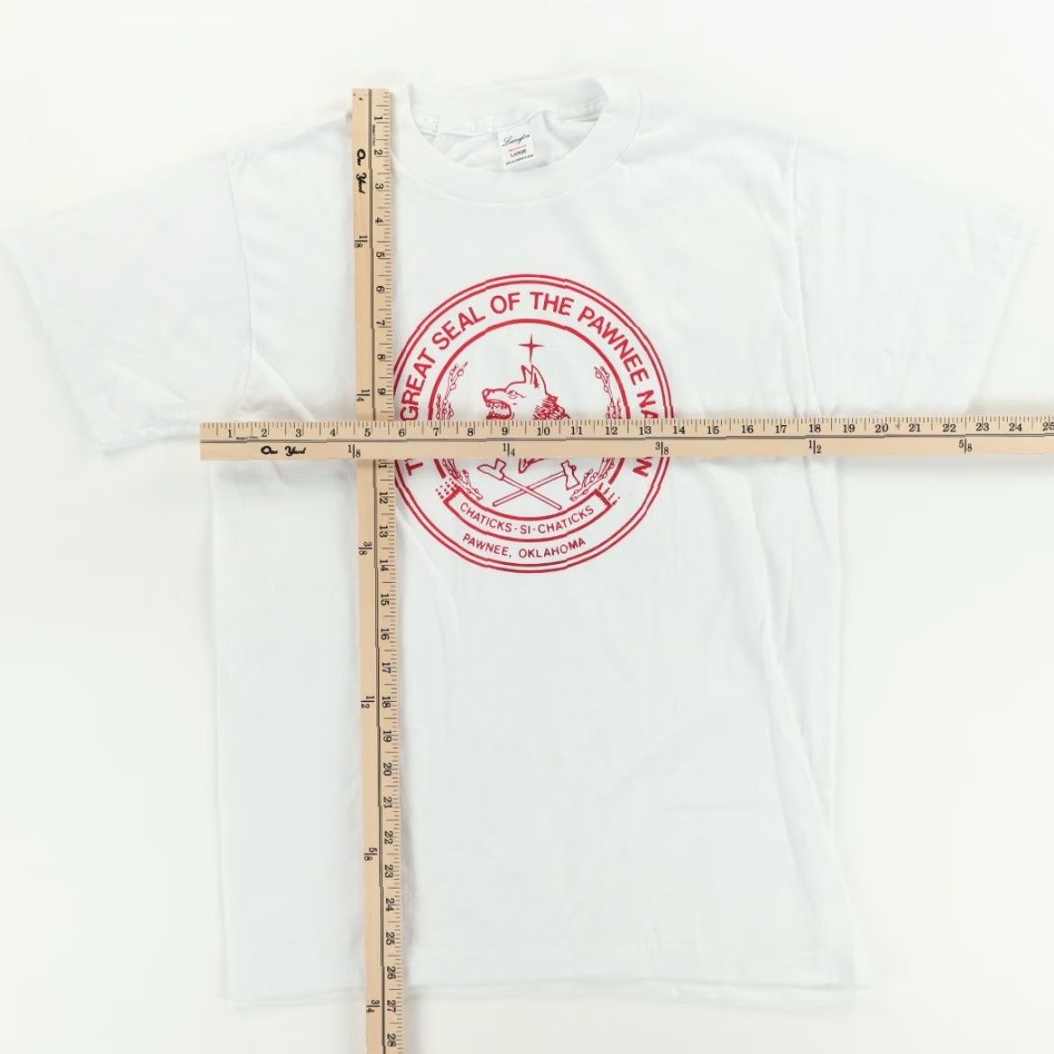 Vintage VTG Lexington Great Seal of The Pawnee Nation Shirt White Men L Size US L / EU 52-54 / 3 - 3 Thumbnail