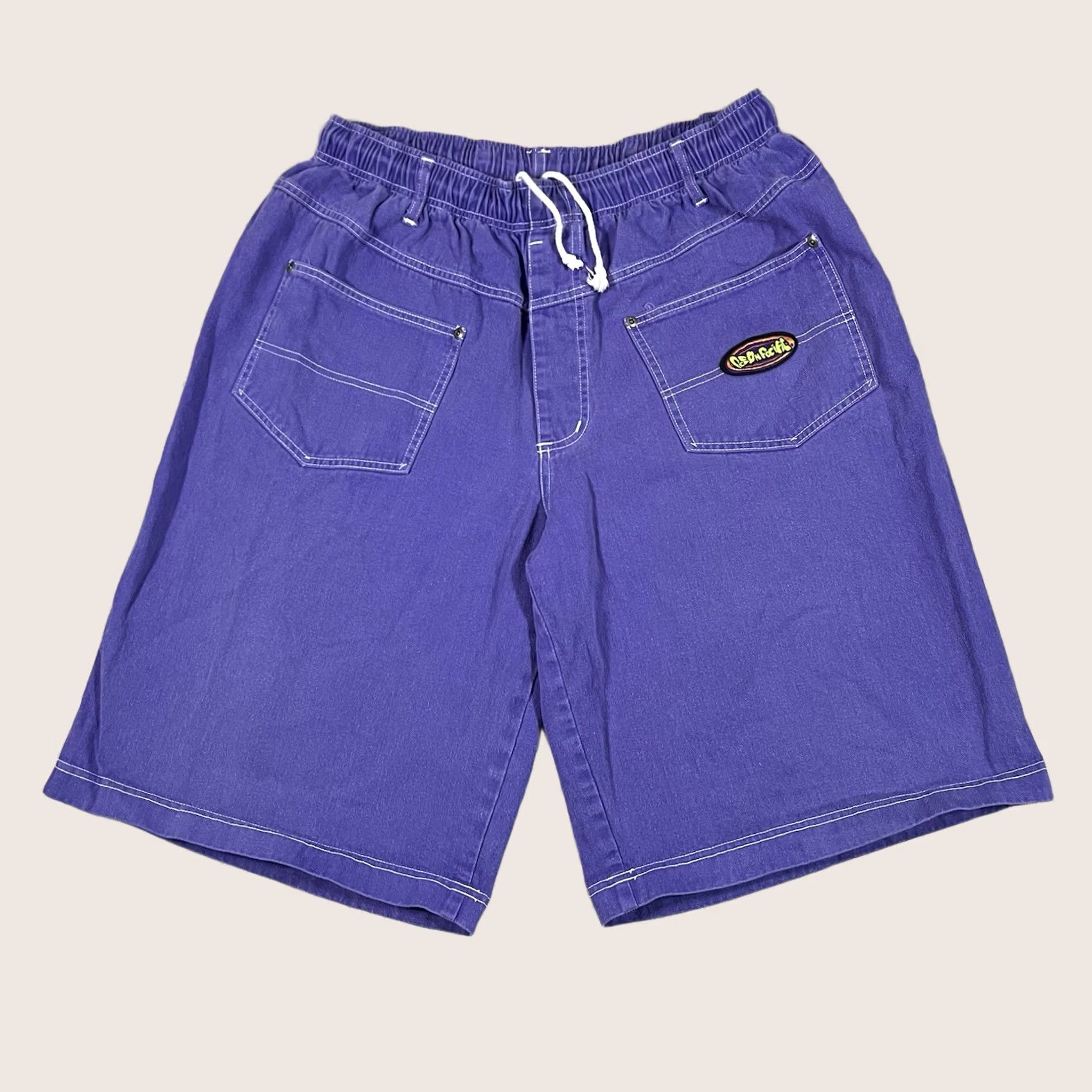 Ocean Pacific Ocean Pacific Shorts Mens L Purple Vintage Made USA Pockets Baggy Skate Surf Size US 33 - 1 Thumbnail