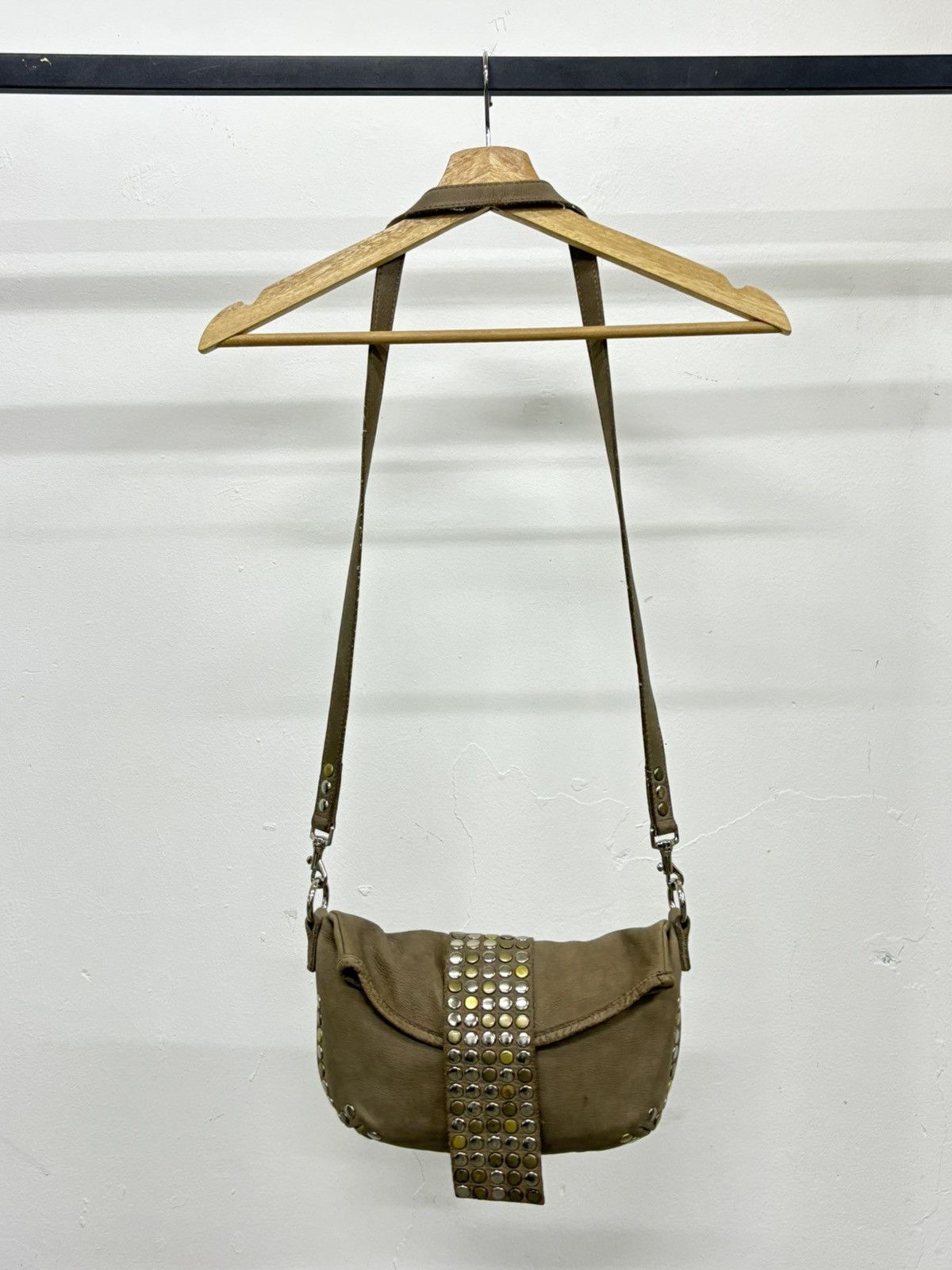 KMRii LGB GOA Lamb Leather Cyberpunk Studded Sling Bag Size ONE SIZE - 1 Thumbnail