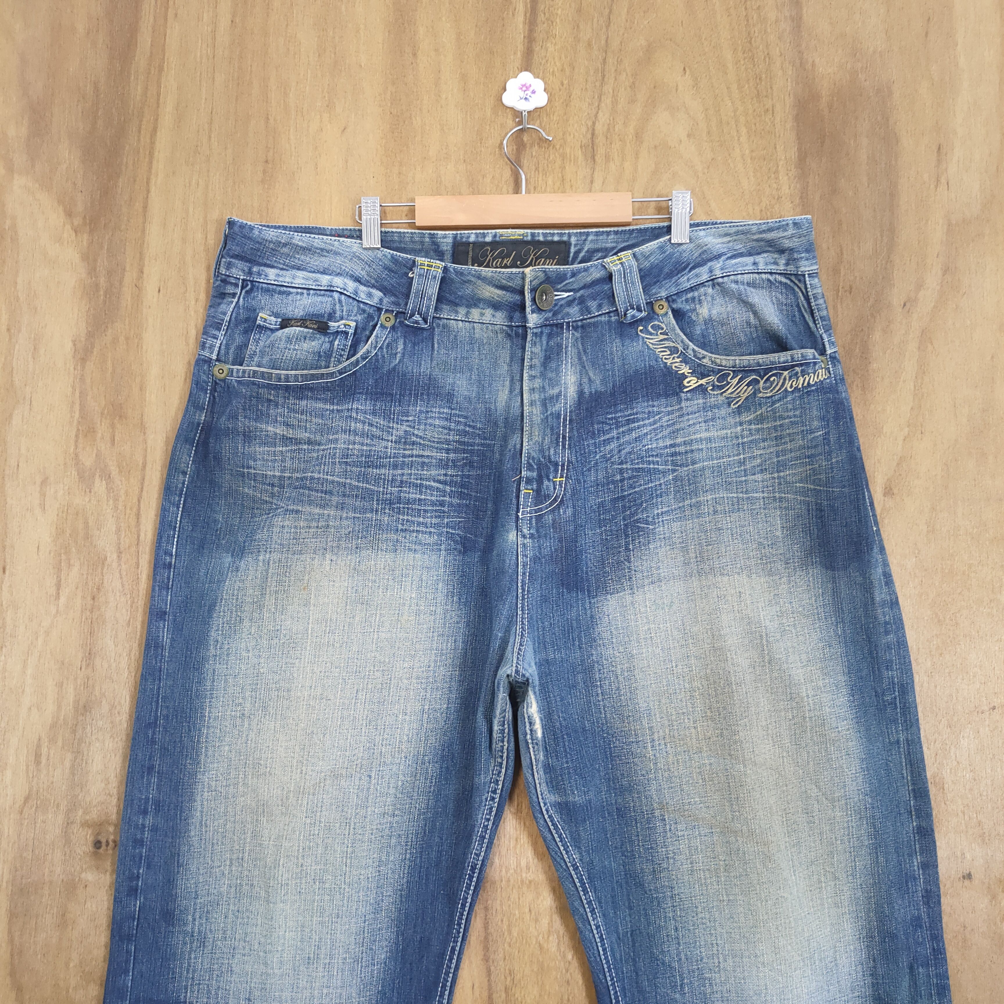 Karl Kani W42 💥 VINTAGE KARL KANI DISTRESSED DENIM JEAN PANTS Size US 42 / EU 58 - 3 Thumbnail