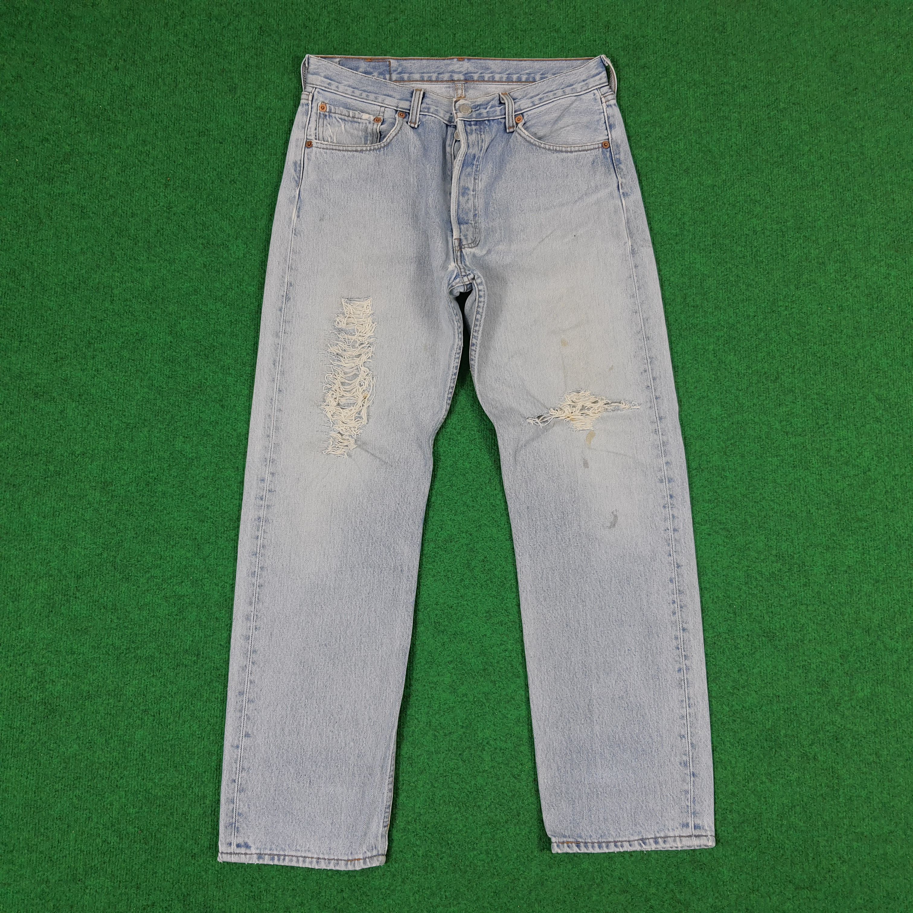 Levi's × Vintage Vintage Levi's 501 Distressed Denim Jeans Size US 30 / EU 46 - 1 Thumbnail