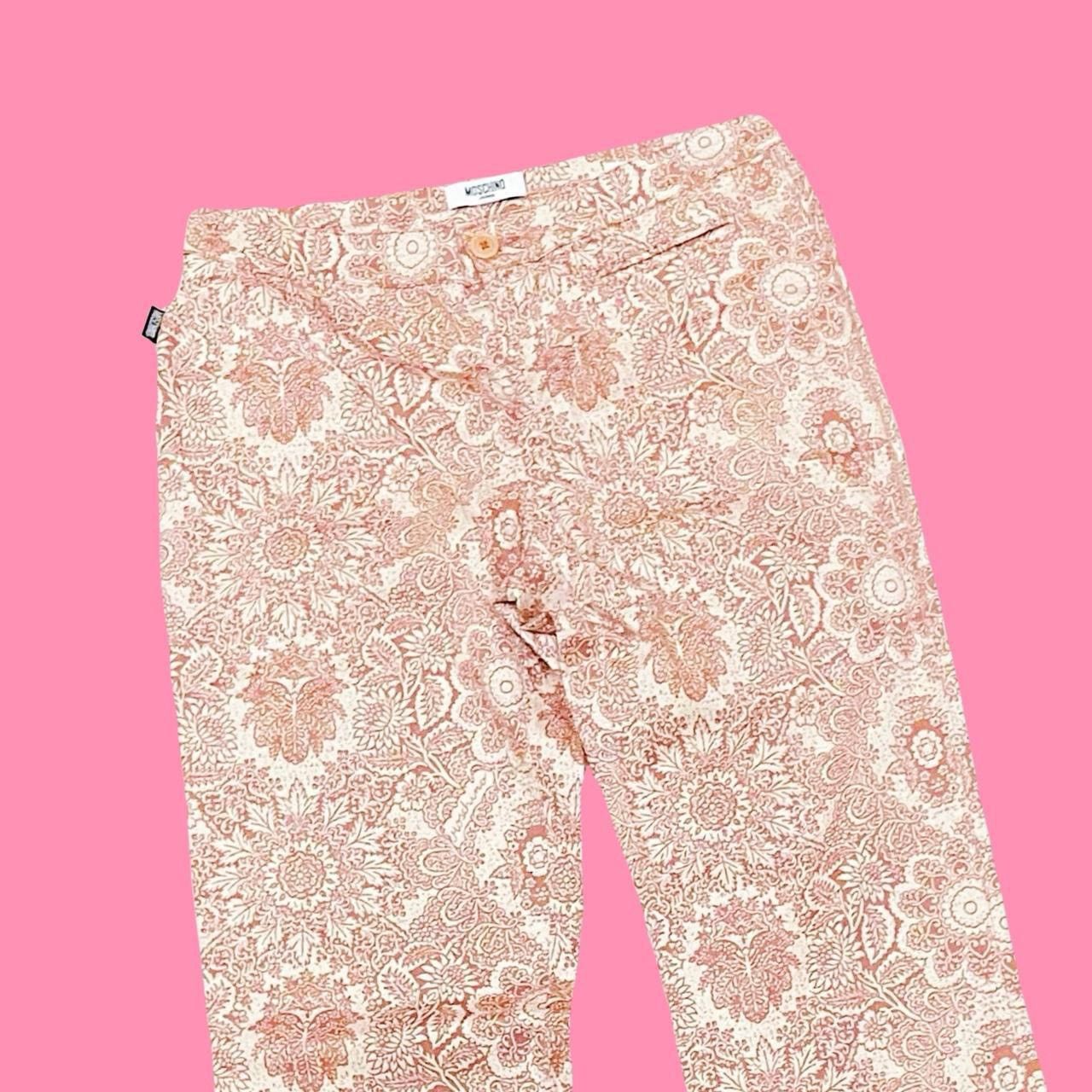 Moschino Y2K Moschino Jeans Floral Print Mid High Waisted Pants Size 30" / US 8 / IT 44 - 2 Thumbnail
