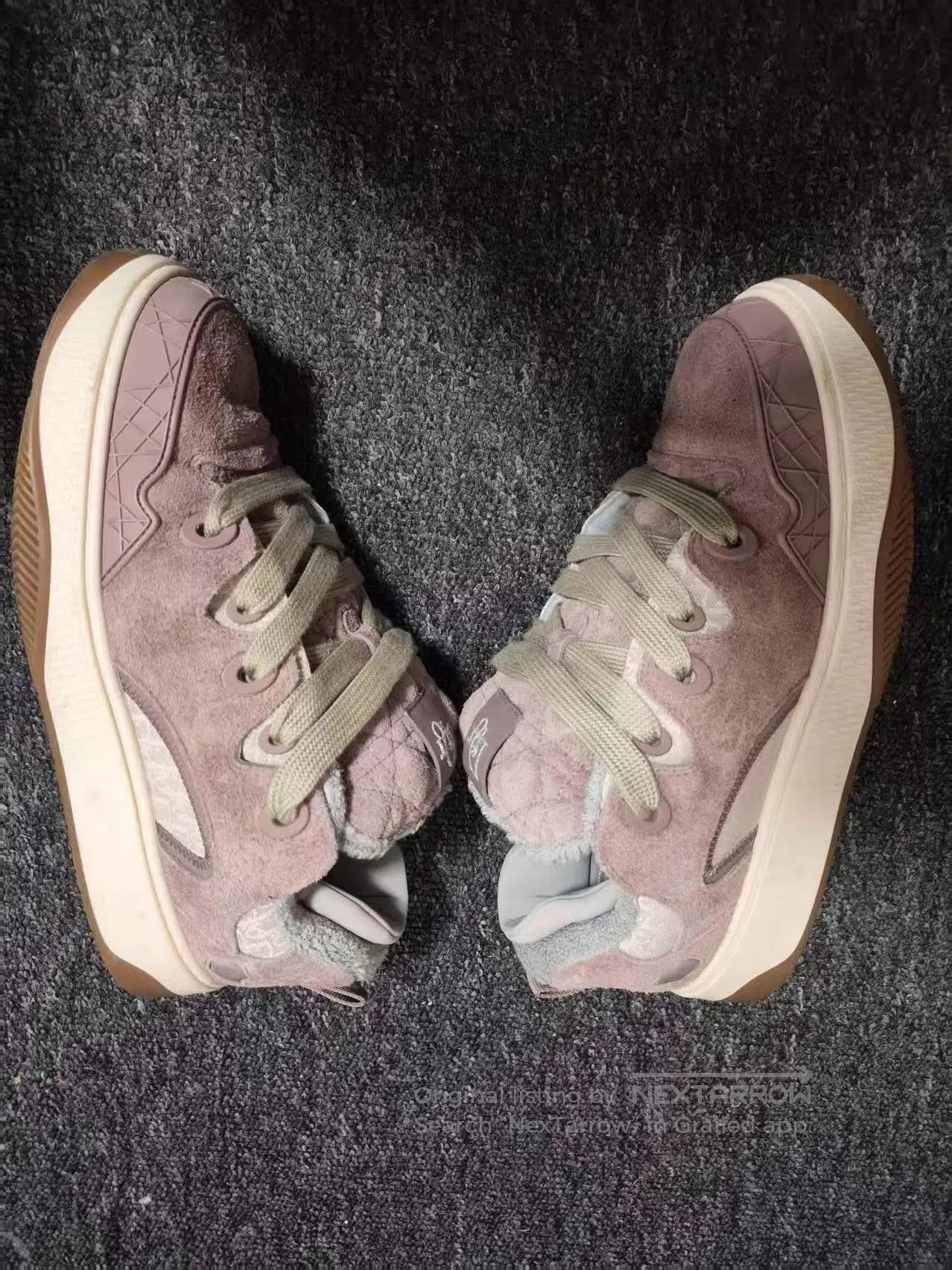 Dior Pink High-Top Sneakers Size 11. Size US 11 / EU 44 - 4 Thumbnail