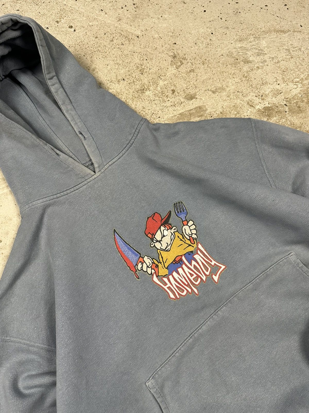 HOMME BOY CO. × Hook-Ups × Rap Tees Vintage 90s Home Boy Faded Hoodie Sweatshirt Rap Hip Hop Size US M / EU 48-50 / 2 - 5 Thumbnail