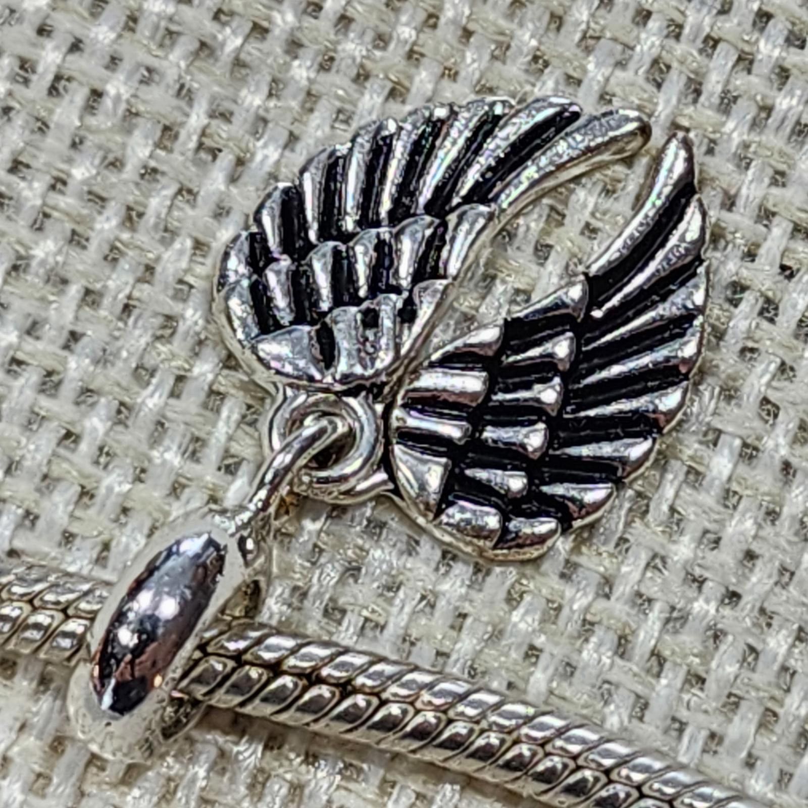 The Unbranded Brand Silver Angel Wings Charm Bead for Bracelet Size ONE SIZE - 1 Thumbnail