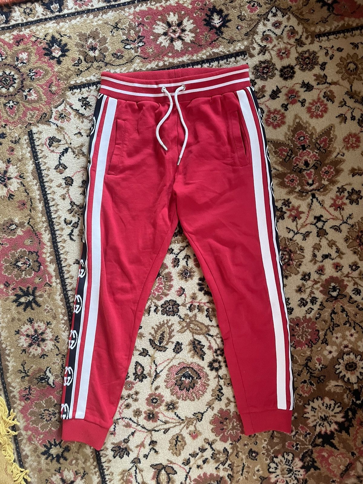 Gucci Gucci Red Sweatpants Size: M Size US 32 / EU 48 - 1 Thumbnail