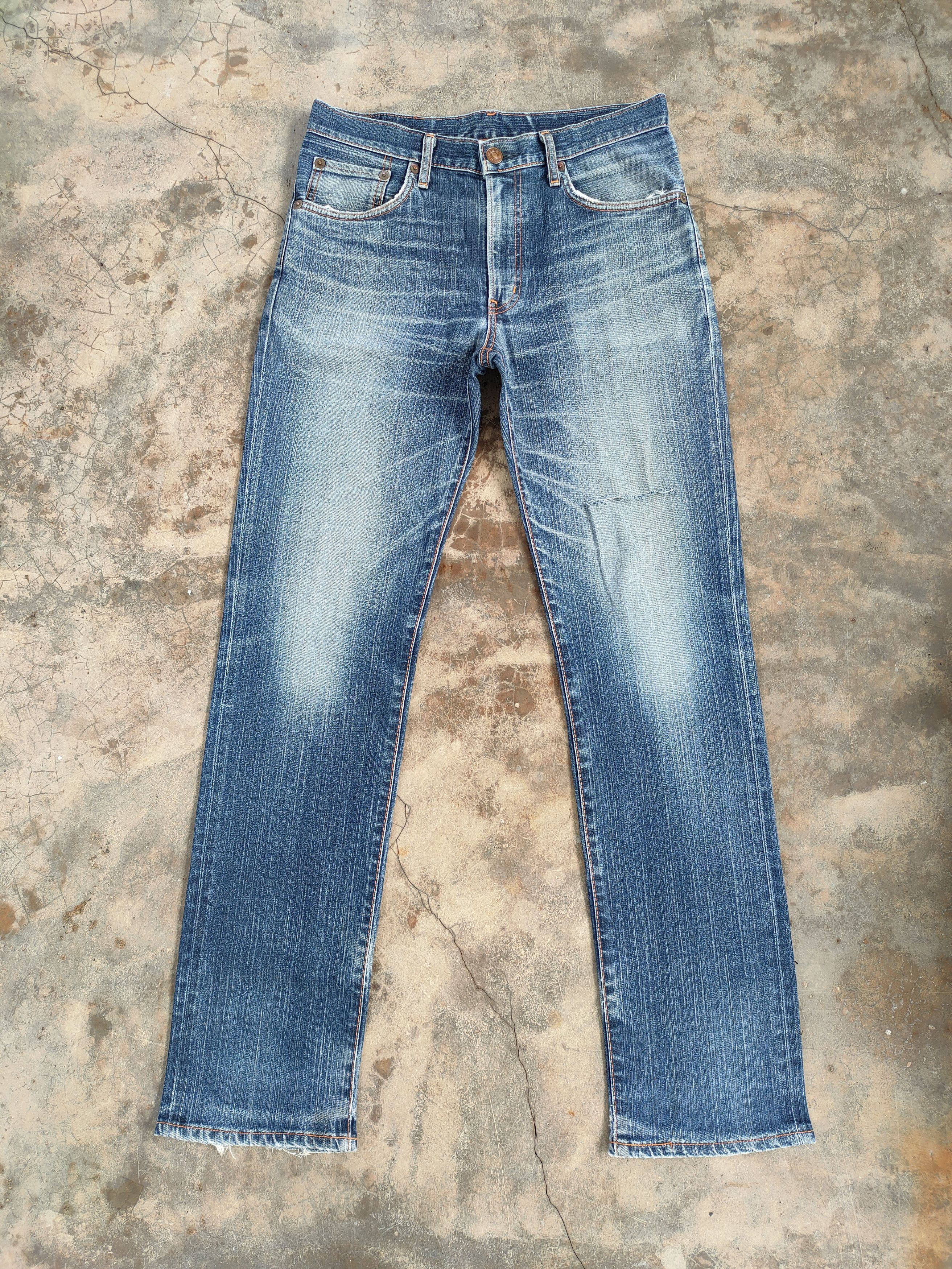Edwin Vintage Edwin 503 Faded ripped denim jeans pants Size US 33 - 1 Thumbnail
