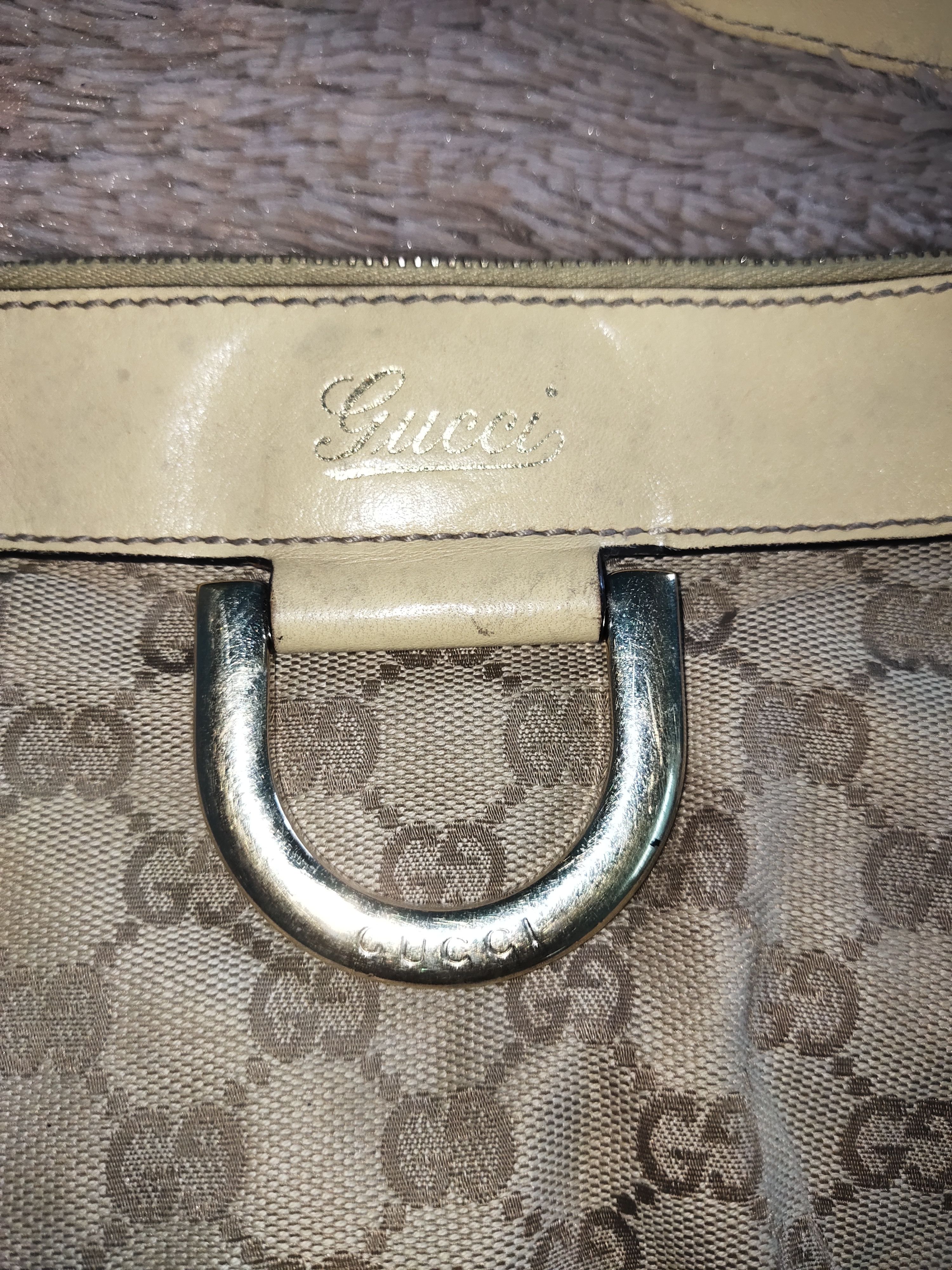 Gucci × Vintage Gucci Abbey D-Ring Pochette GG Canvas Brown Size ONE SIZE - 16 Thumbnail