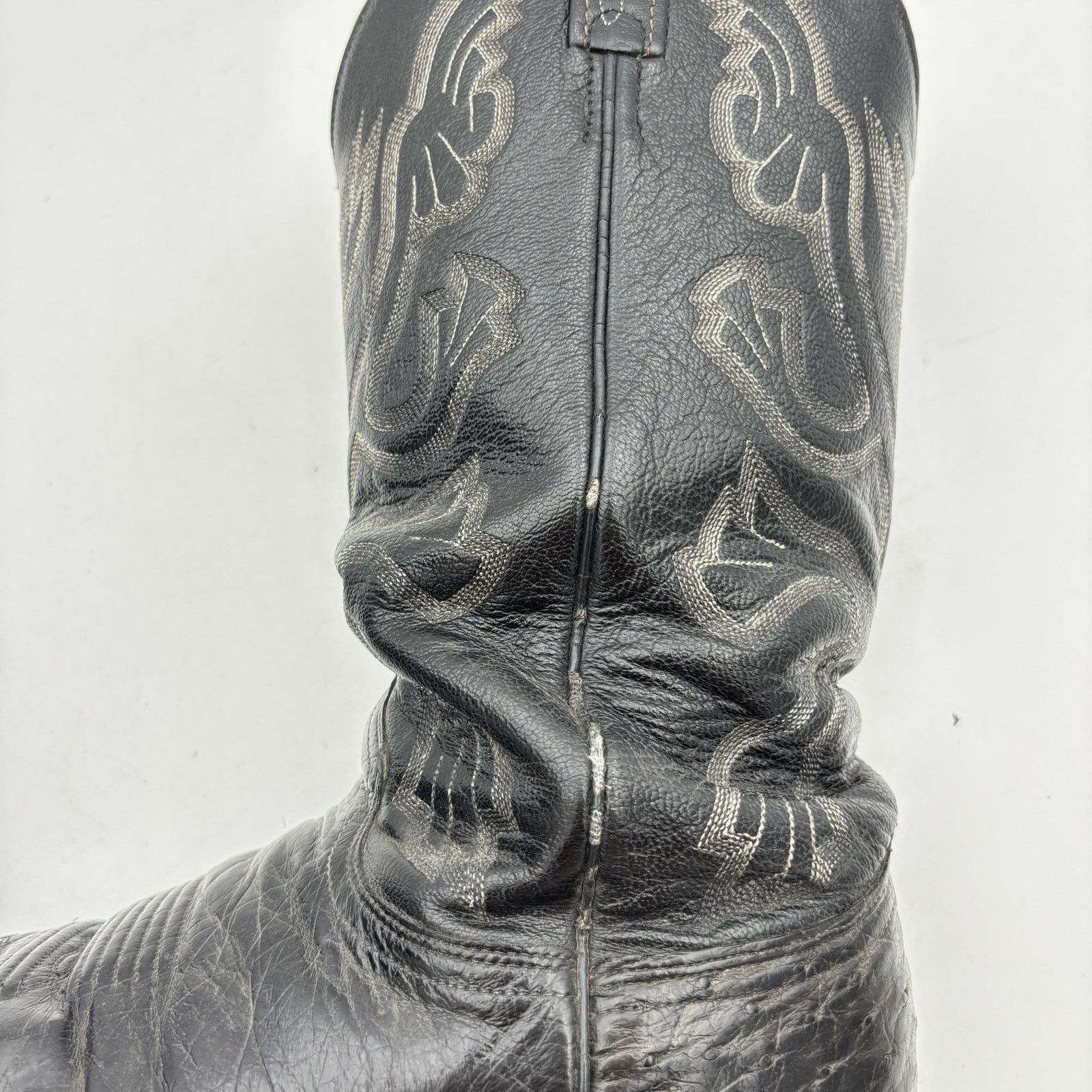 Justin Boots Vintage 80s J. Chisholm Ostrich Cowboy Boots Men 10 D Size US 10 / EU 43 - 12 Thumbnail