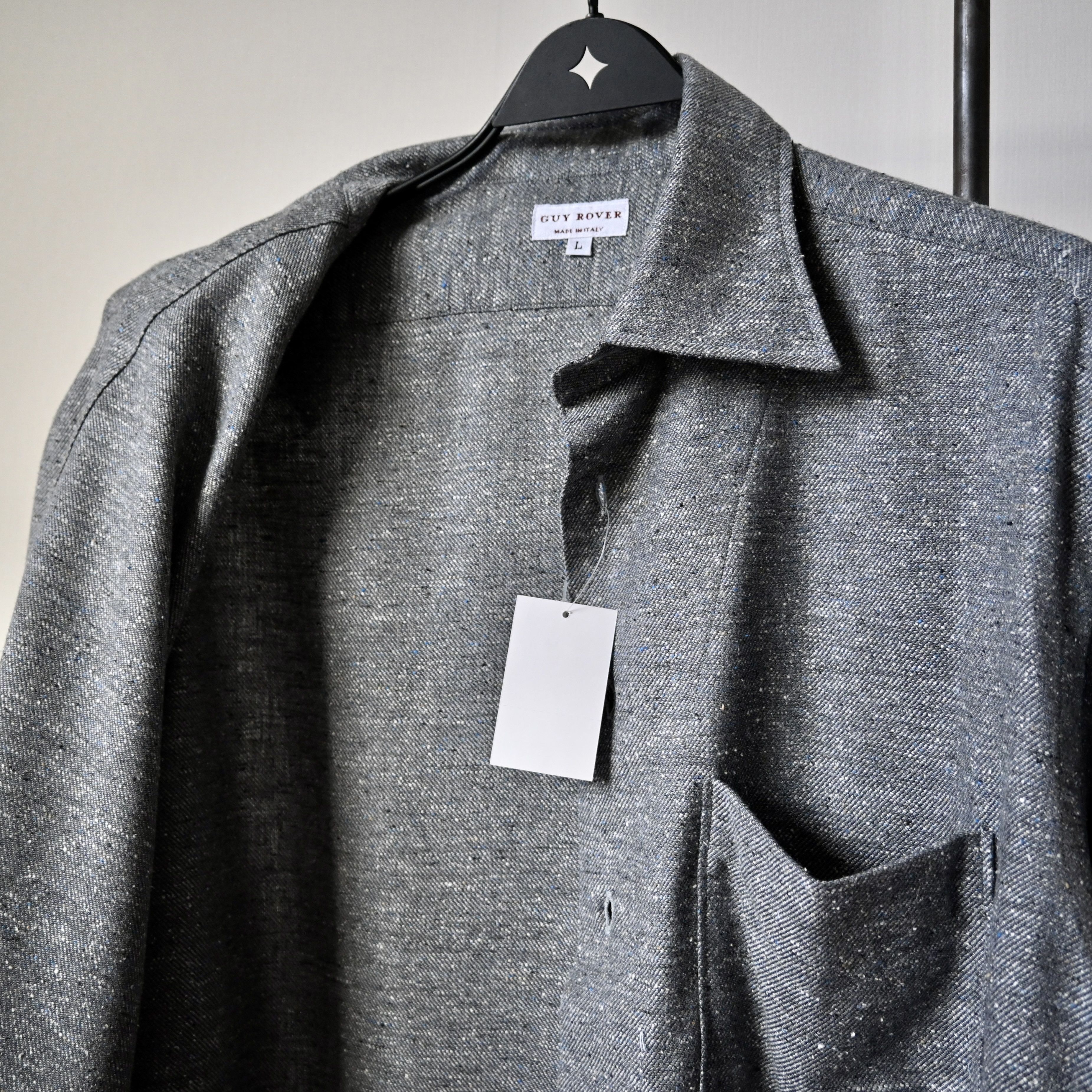 Guy Rover 1990s GUY ROVER nepped fabric square hem shirt made in Italy Size US L / EU 52-54 / 3 - 11 Thumbnail