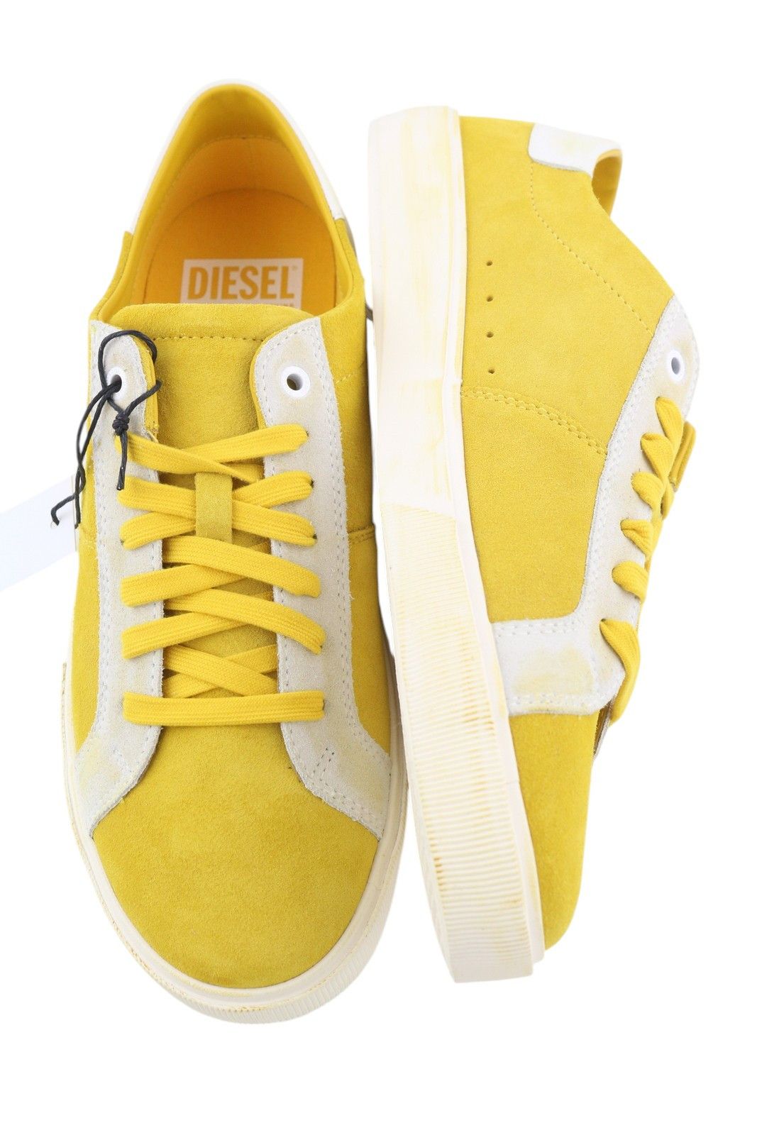 Diesel S-Mydori LC Men Sneakers EU44.5 Yellow Suede Leather 41131 Size US 11.5 / EU 44-45 - 6 Thumbnail