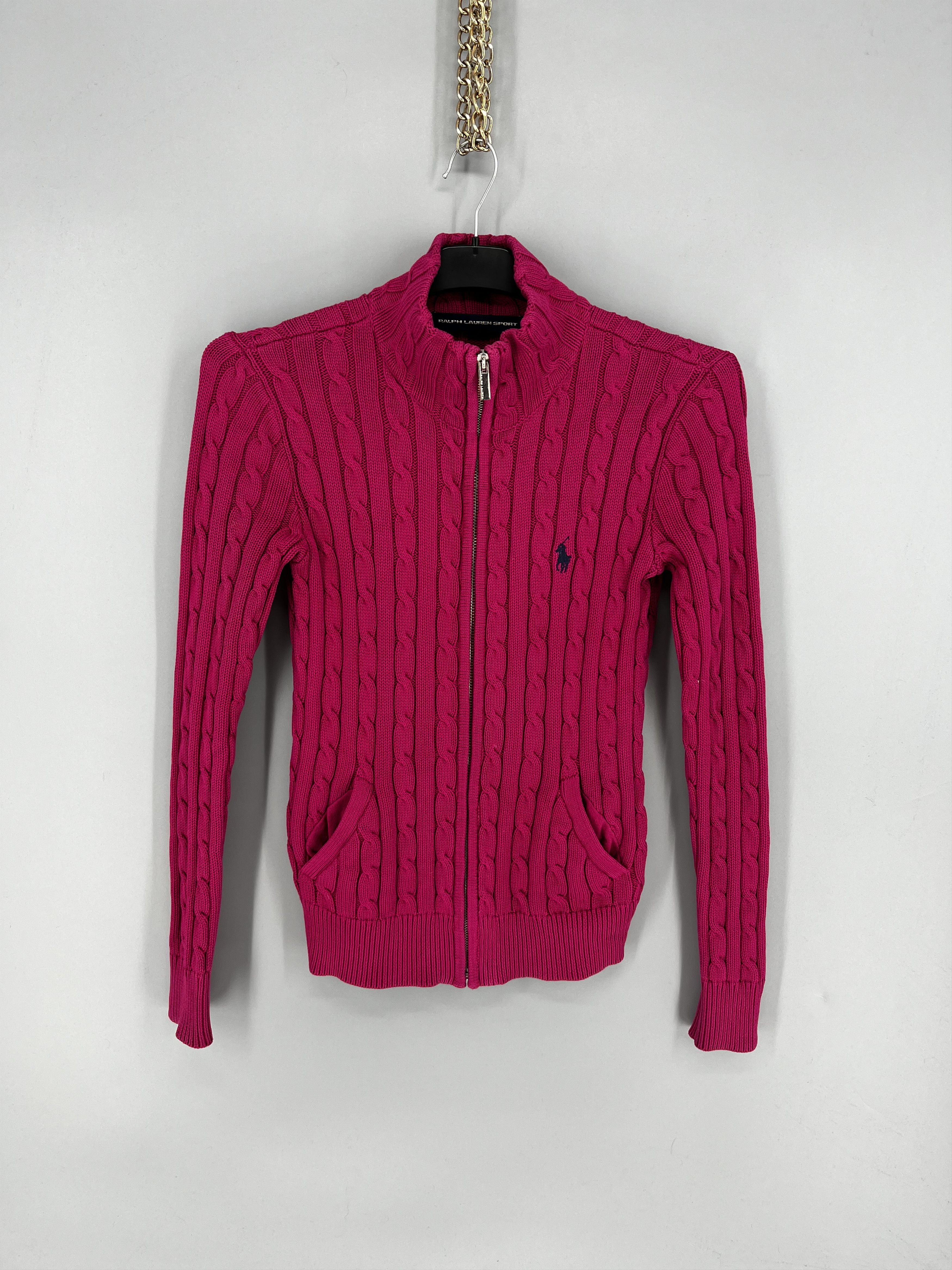 Polo Ralph Lauren Vintage Polo By Ralph Lauren Cable Knit Zip Sweater Size S / US 4 / IT 40 - 1 Thumbnail