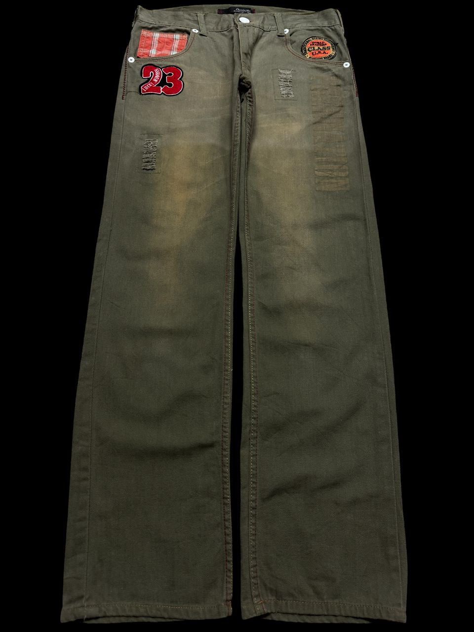 Tornado Mart 💥Sick💥Vintage Dominate Rusty Mudwash Distressed Patcher Jean Size US 31 - 1 Thumbnail