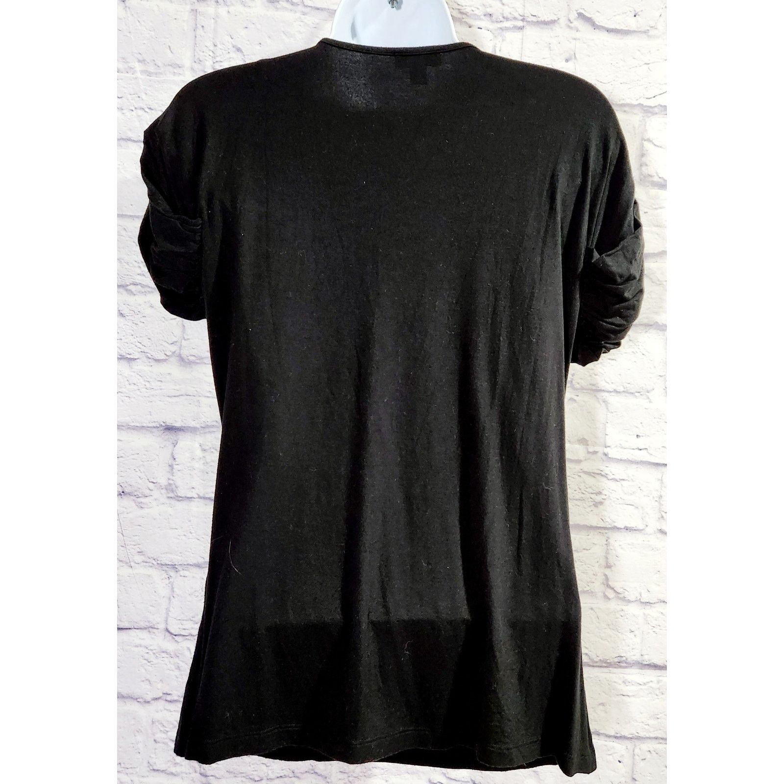 Other Nine West Black Deep V Neck Twisted Bodice Large Stretchy Size L / US 10 / IT 46 - 4 Thumbnail