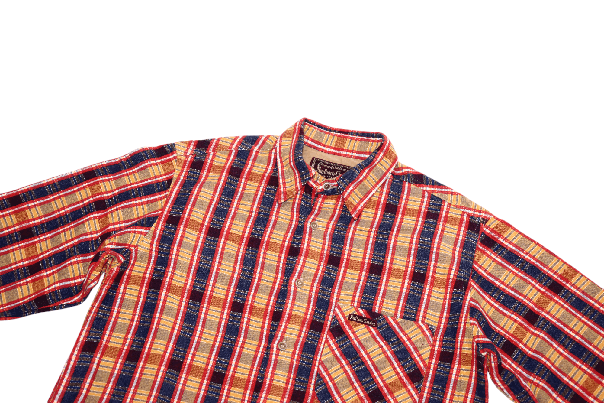 Marlboro Y2k Marlboro Classics Plaid Check Rugged Flannel Shirt Size US S / EU 44-46 / 1 - 11 Thumbnail