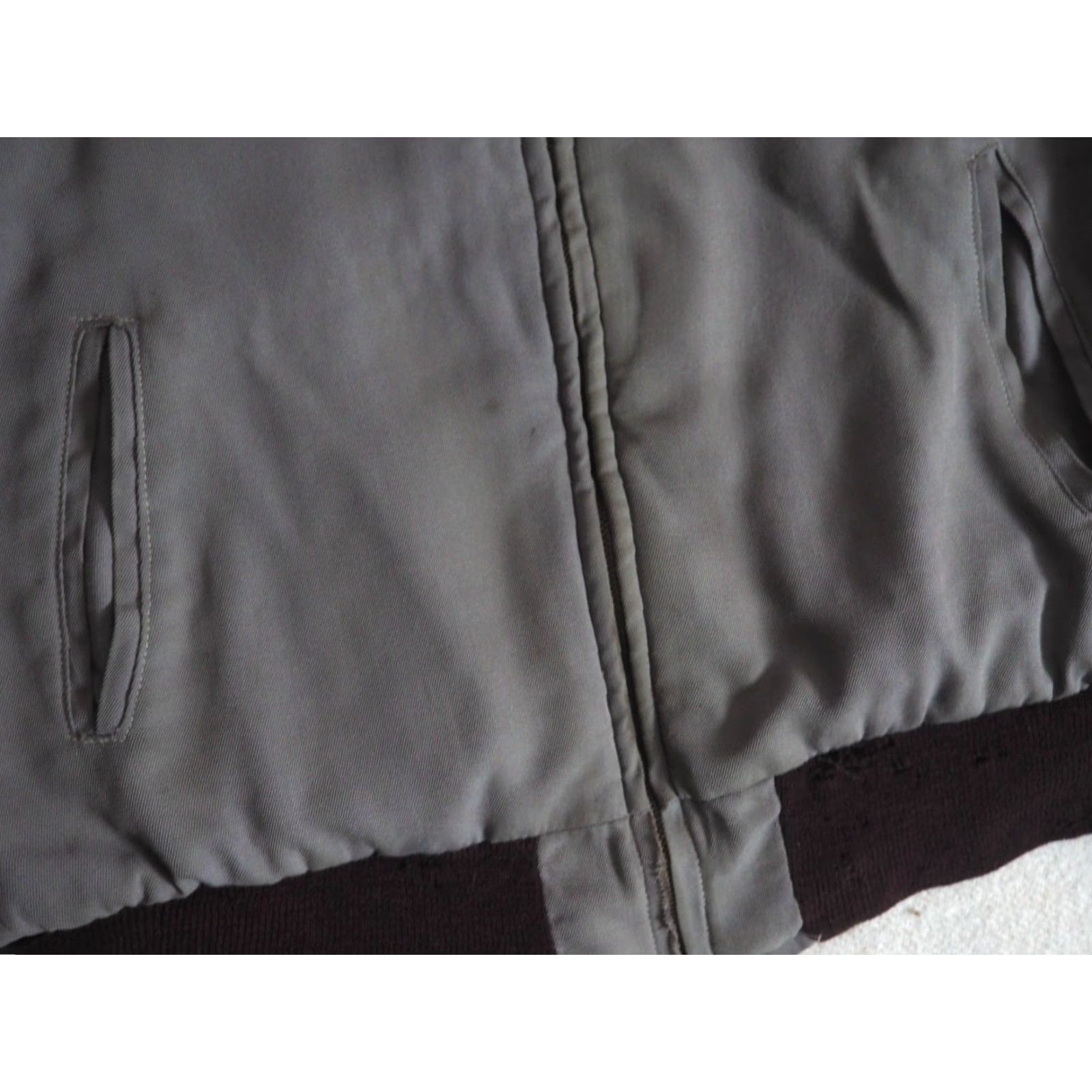 Vintage VINTAGE Gray Brown Gabardine Rockabilly Conmar Zip Crop Bomber Jacket Mens L Size US L / EU 52-54 / 3 - 6 Thumbnail
