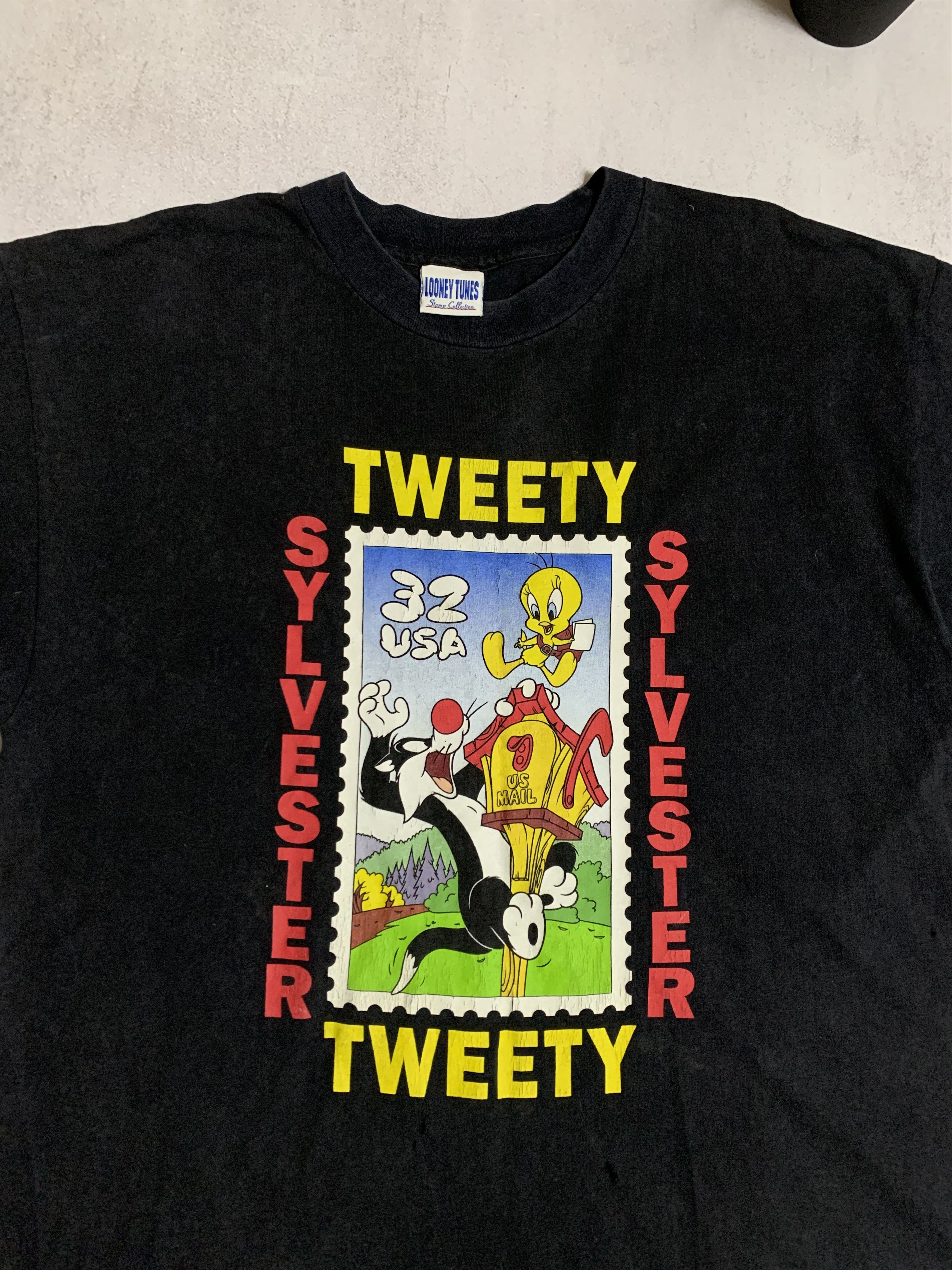 Vintage × Warner Bros Vintage Looney Tunes T Shirt Tee 1997 USA Sylvester Tweety Size US L / EU 52-54 / 3 - 2 Thumbnail