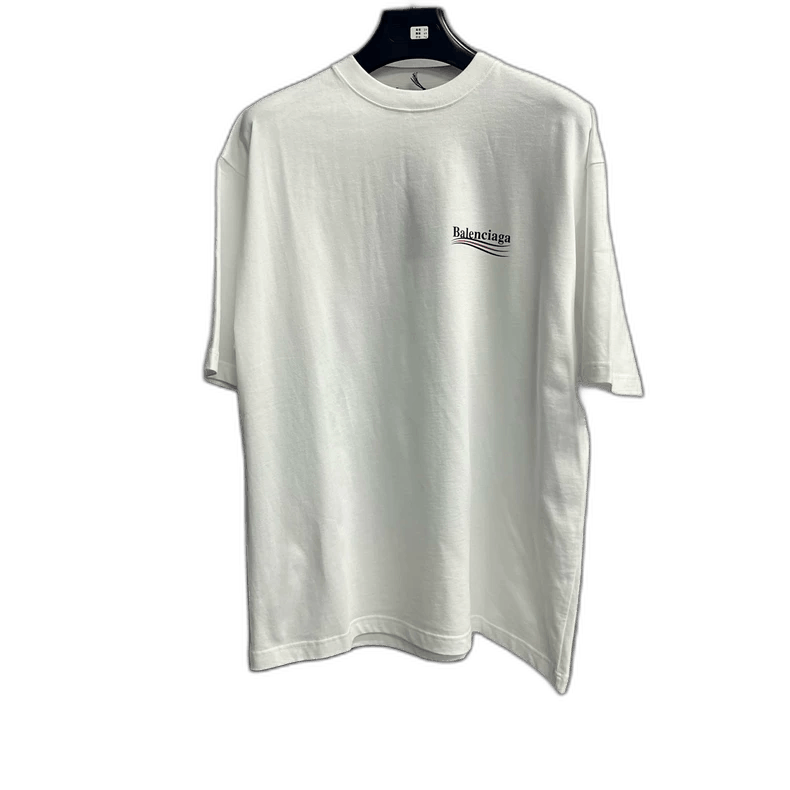 Balenciaga Balenciaga White Logo Print Short Sleeve T-shirt-yf Size US M / EU 48-50 / 2 - 1 Thumbnail