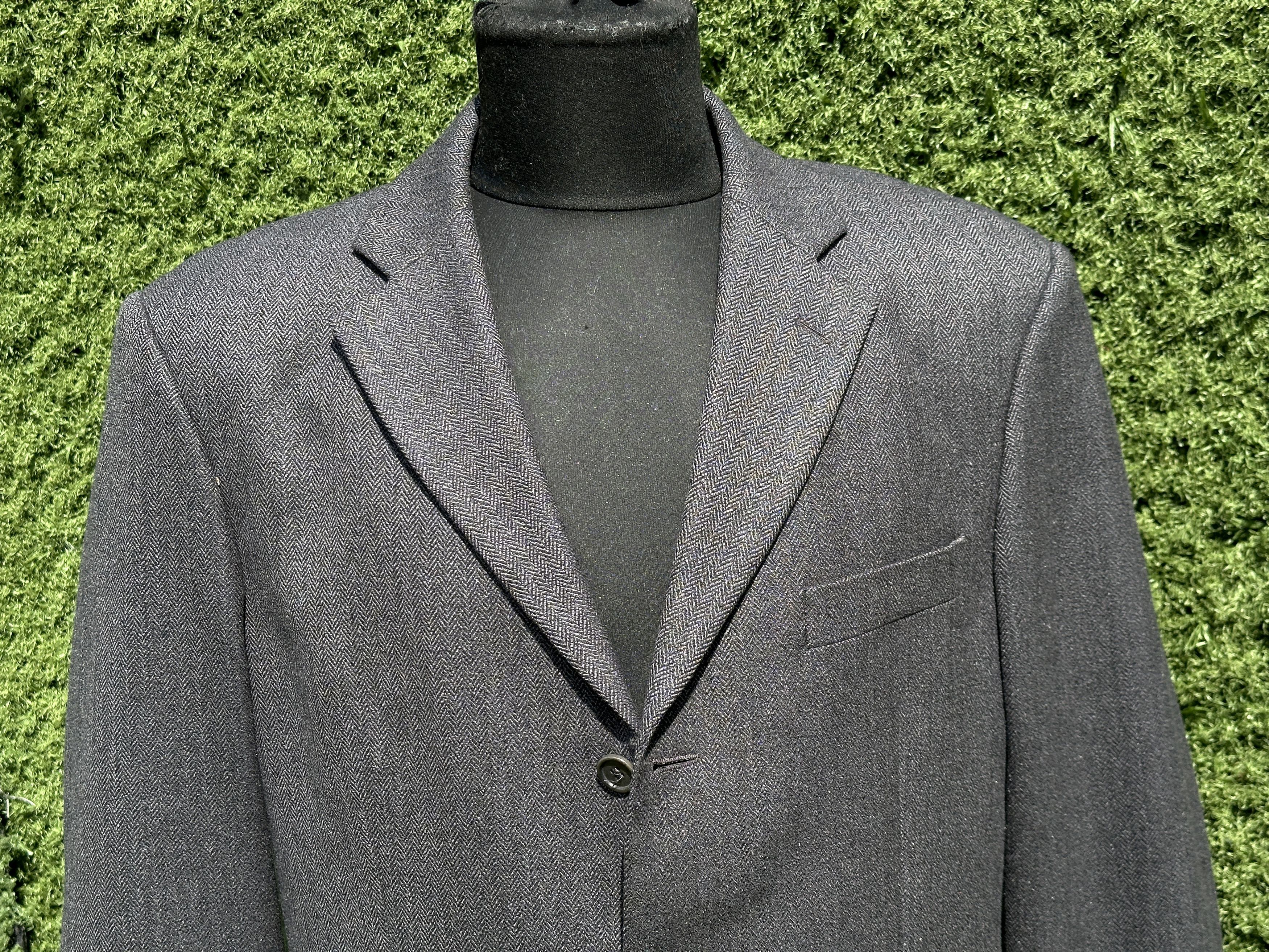 Balmain Balmain Paris Herringbone Wool Suit Blazer Double Vent IT 52 Size 52R - 7 Thumbnail