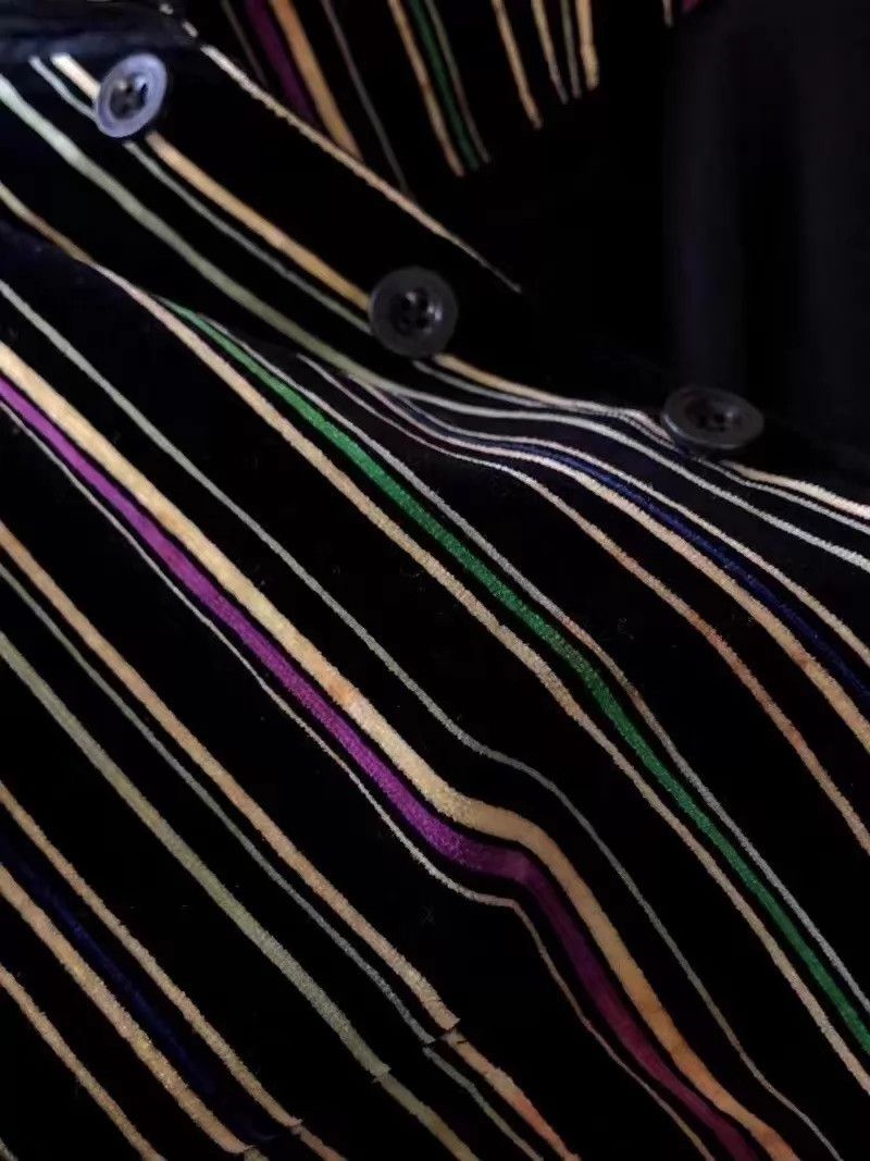 Yohji Yamamoto Yohji Yamamoto 93AW Wenders Velvet Silk Striped Vest Size US M / EU 48-50 / 2 - 6 Thumbnail