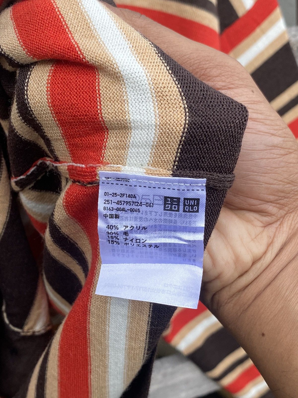Marni × Uniqlo Uniqlo x Marni Blend Striped Sweater Cardigan Size US L / EU 52-54 / 3 - 11 Thumbnail