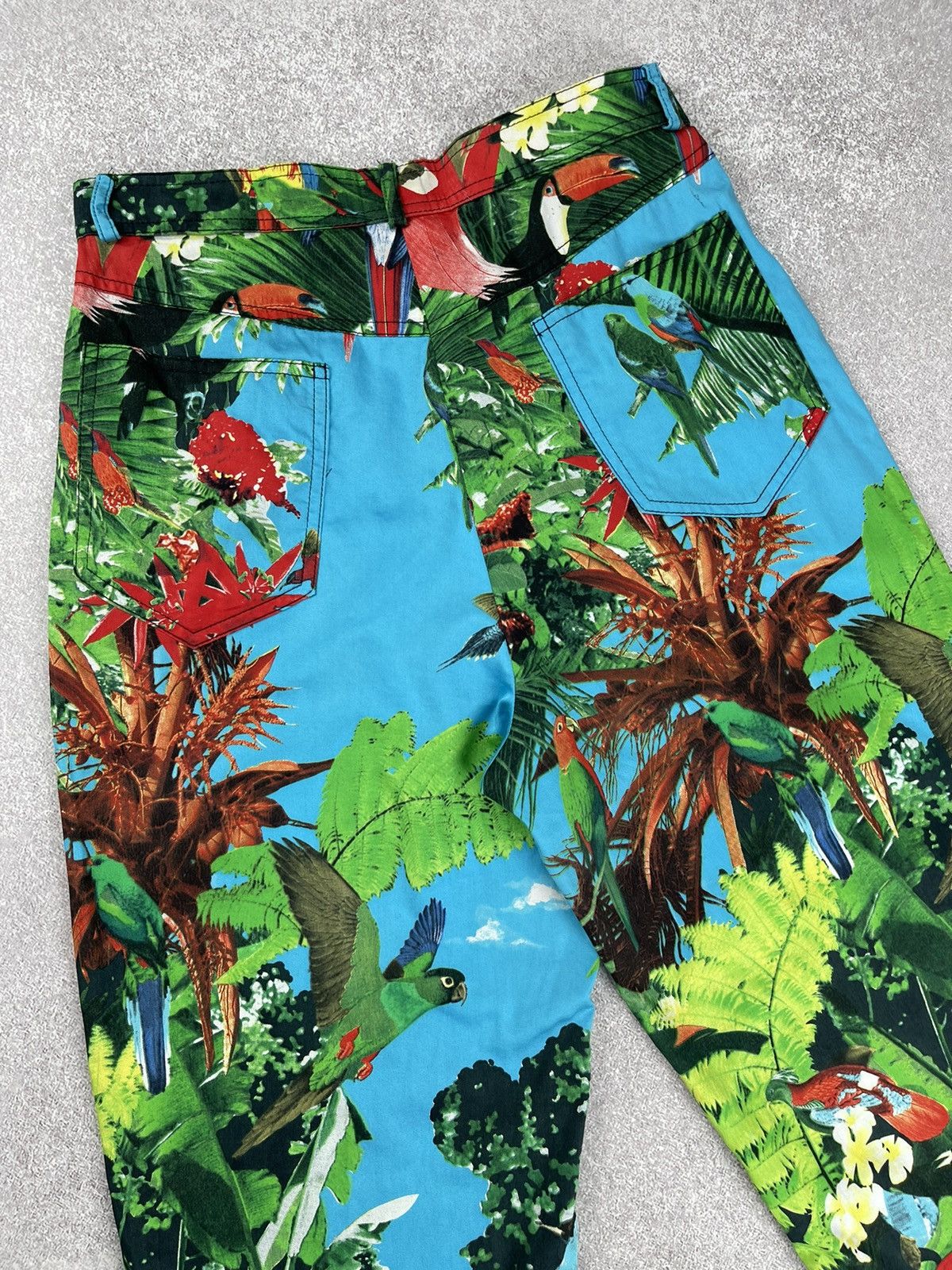 Louis Feraud × Vintage Louis Feraud Suit Blazer Trousers Tropical Bird Print Size M / US 6-8 / IT 42-44 - 18 Thumbnail